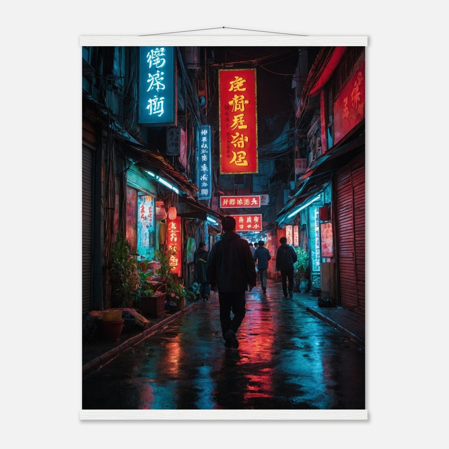 Premium Matte Paper Poster with Hanger - Minimalistische Kunstpräsentation mit Holzhänger Print Material Modern Masterpieces 60x80 cm / 24x32″ White wall hanger 