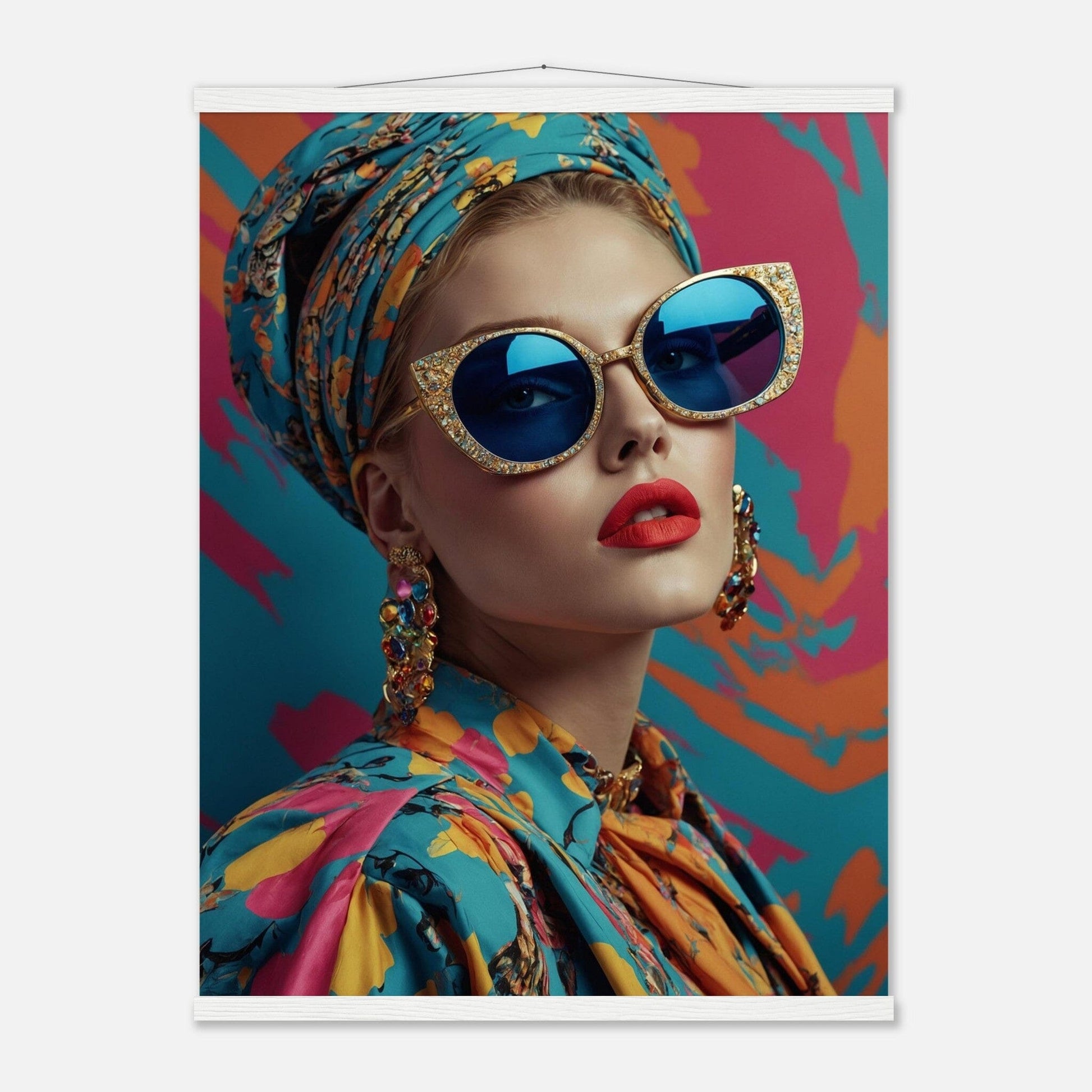 Premium Matte Paper Poster with Hanger - Minimalistische Kunstpräsentation mit Holzhänger Print Material Modern Masterpieces 60x80 cm / 24x32″ White wall hanger 