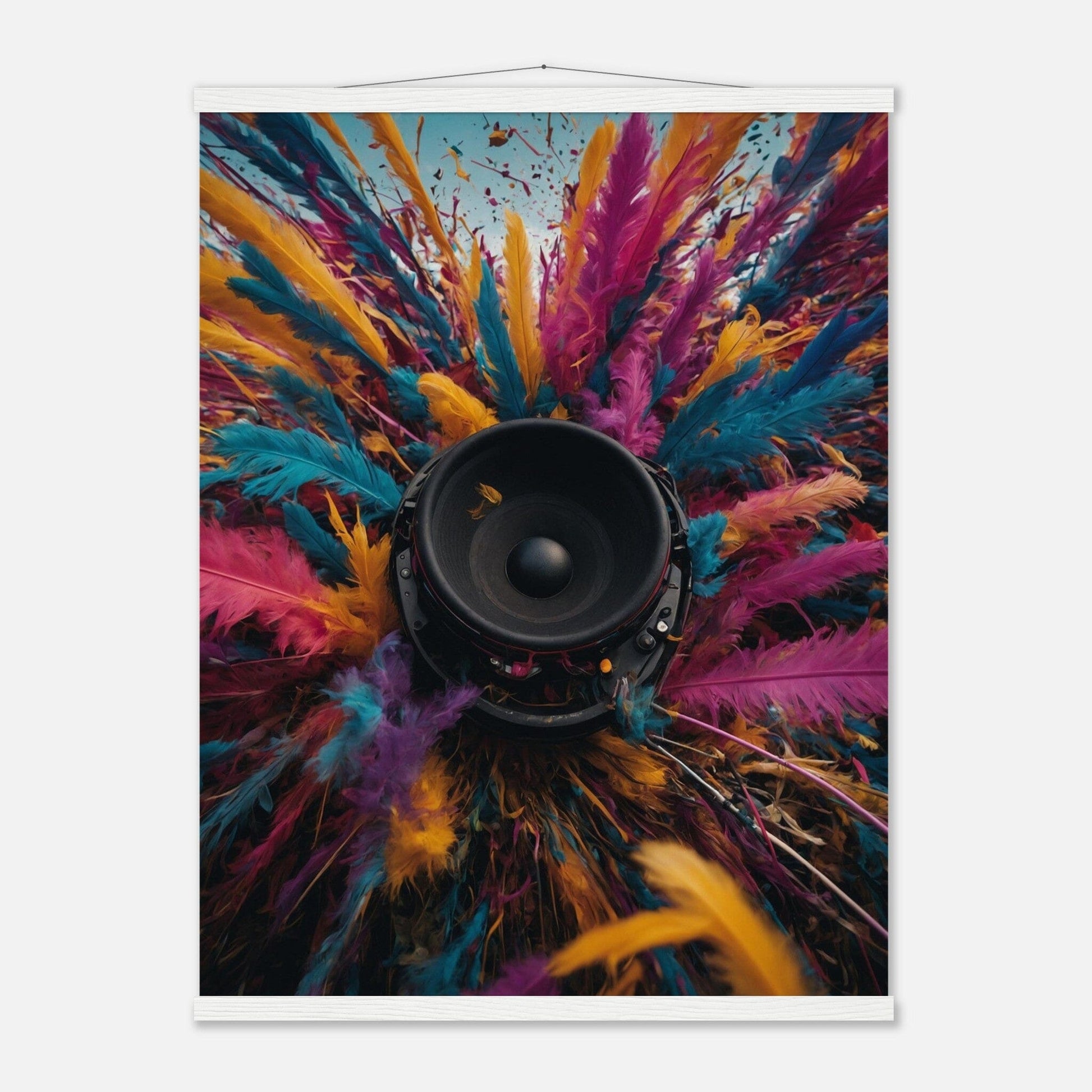 Premium Matte Paper Poster with Hanger - Minimalistische Kunstpräsentation mit Holzhänger Print Material Modern Masterpieces 60x80 cm / 24x32″ White wall hanger 