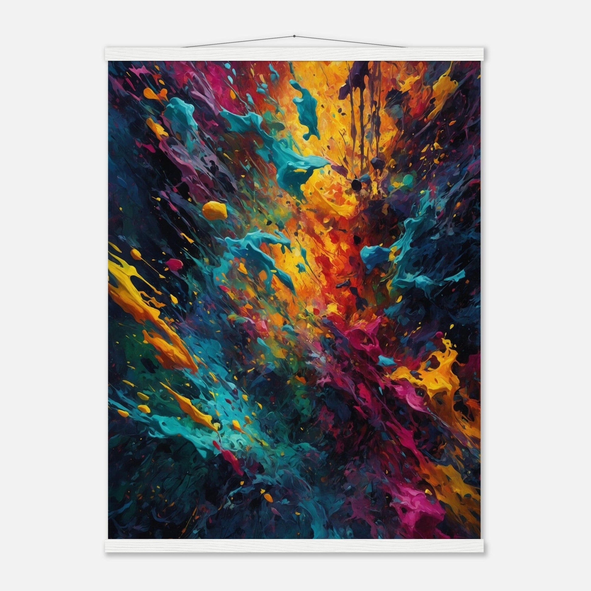 Premium Matte Paper Poster with Hanger - Minimalistische Kunstpräsentation mit Holzhänger Print Material Modern Masterpieces 60x80 cm / 24x32″ White wall hanger 
