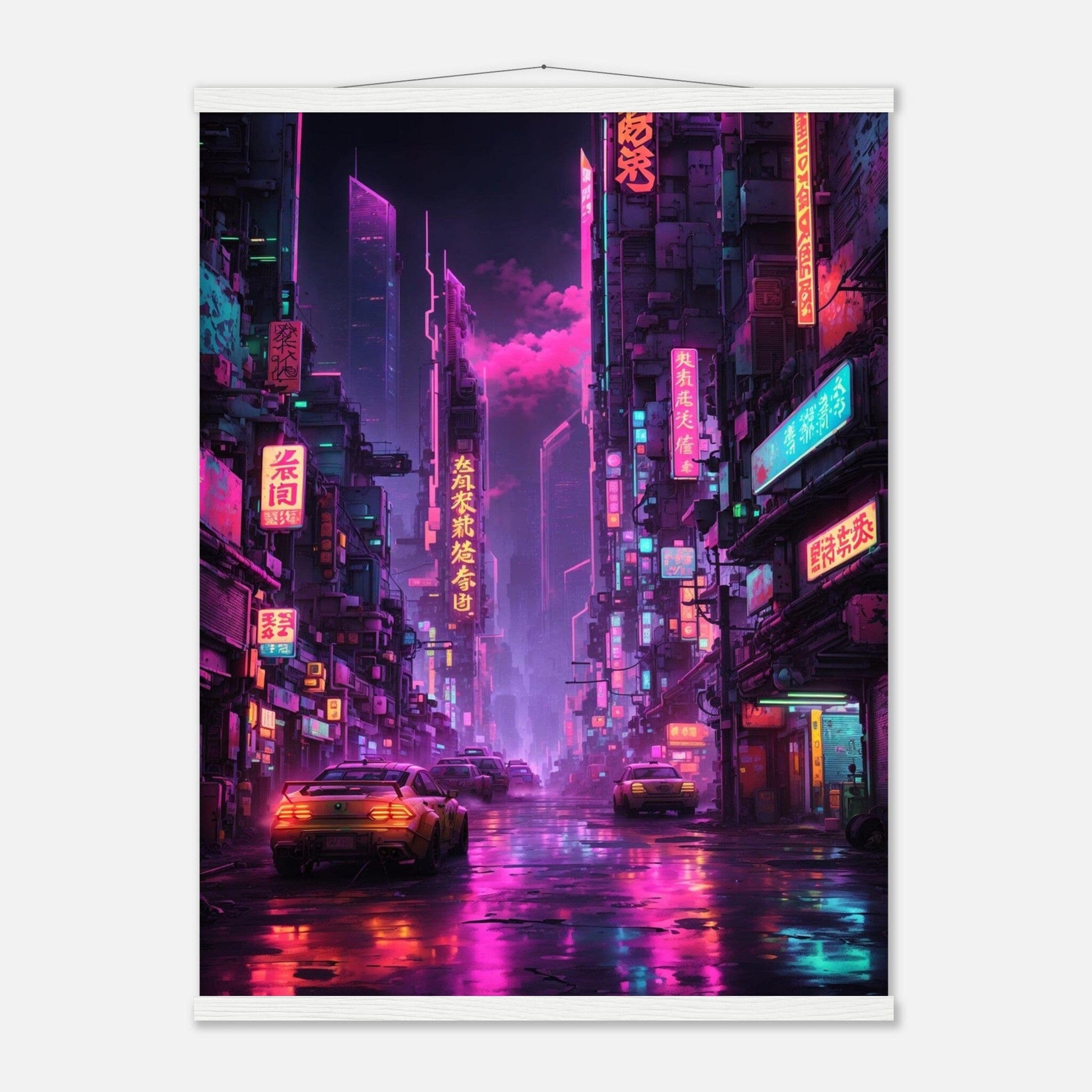 Premium Matte Paper Poster with Hanger - Minimalistische Kunstpräsentation mit Holzhänger Print Material Modern Masterpieces 60x80 cm / 24x32″ White wall hanger 