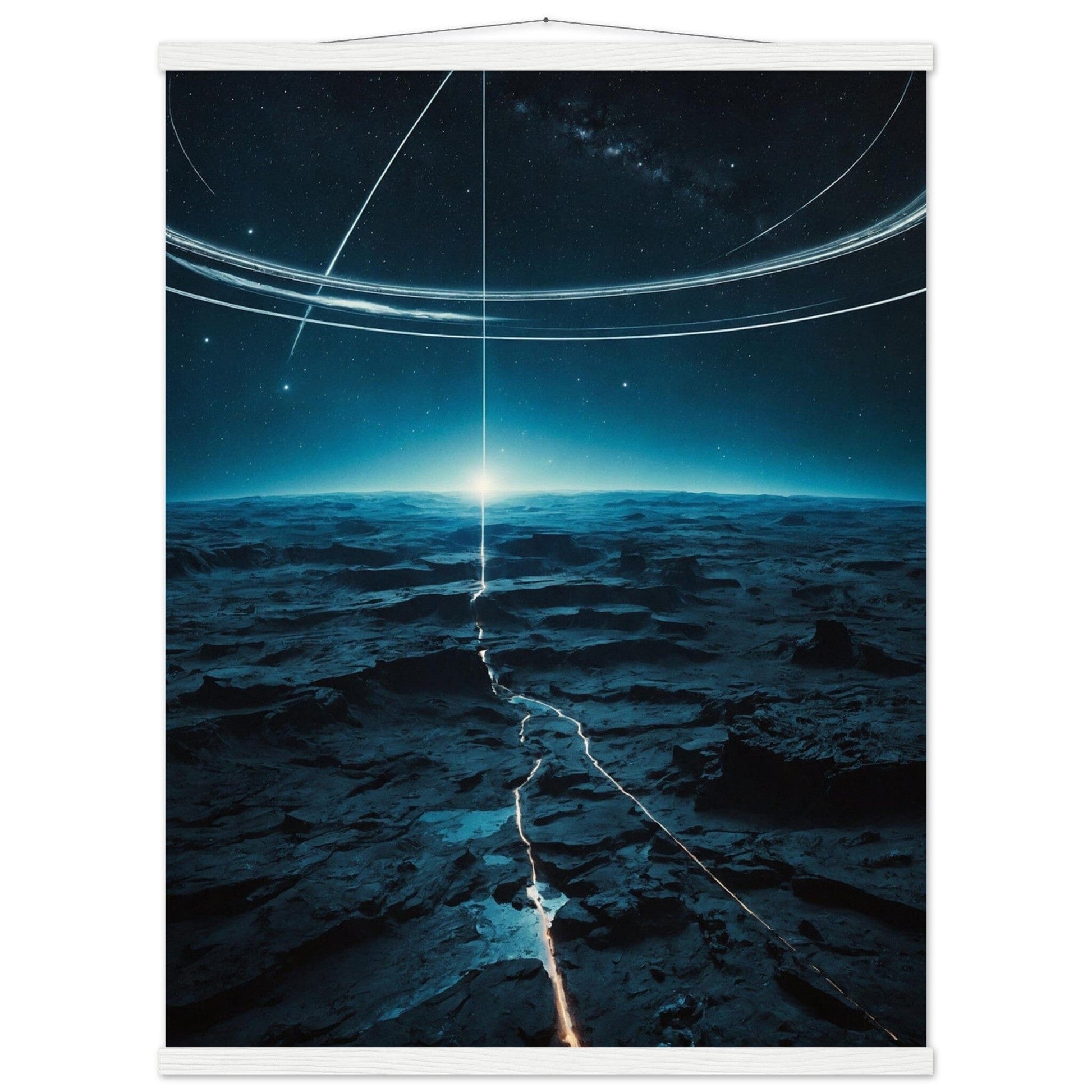 Premium Matte Paper Poster with Hanger - Minimalistische Kunstpräsentation mit Holzhänger Print Material Modern Masterpieces 60x80 cm / 24x32″ White wall hanger 