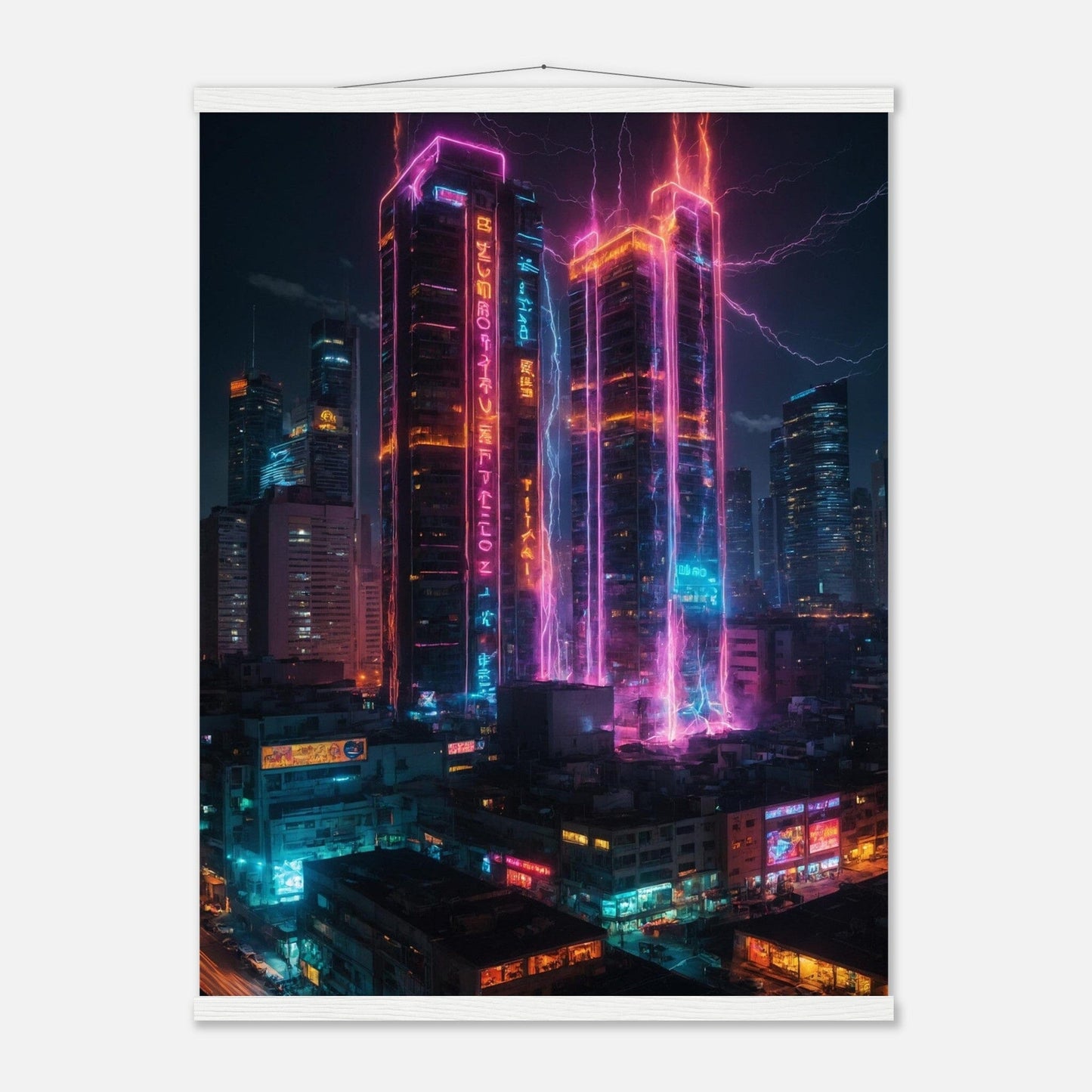 Premium Matte Paper Poster with Hanger - Minimalistische Kunstpräsentation mit Holzhänger Print Material Modern Masterpieces 60x80 cm / 24x32″ White wall hanger 