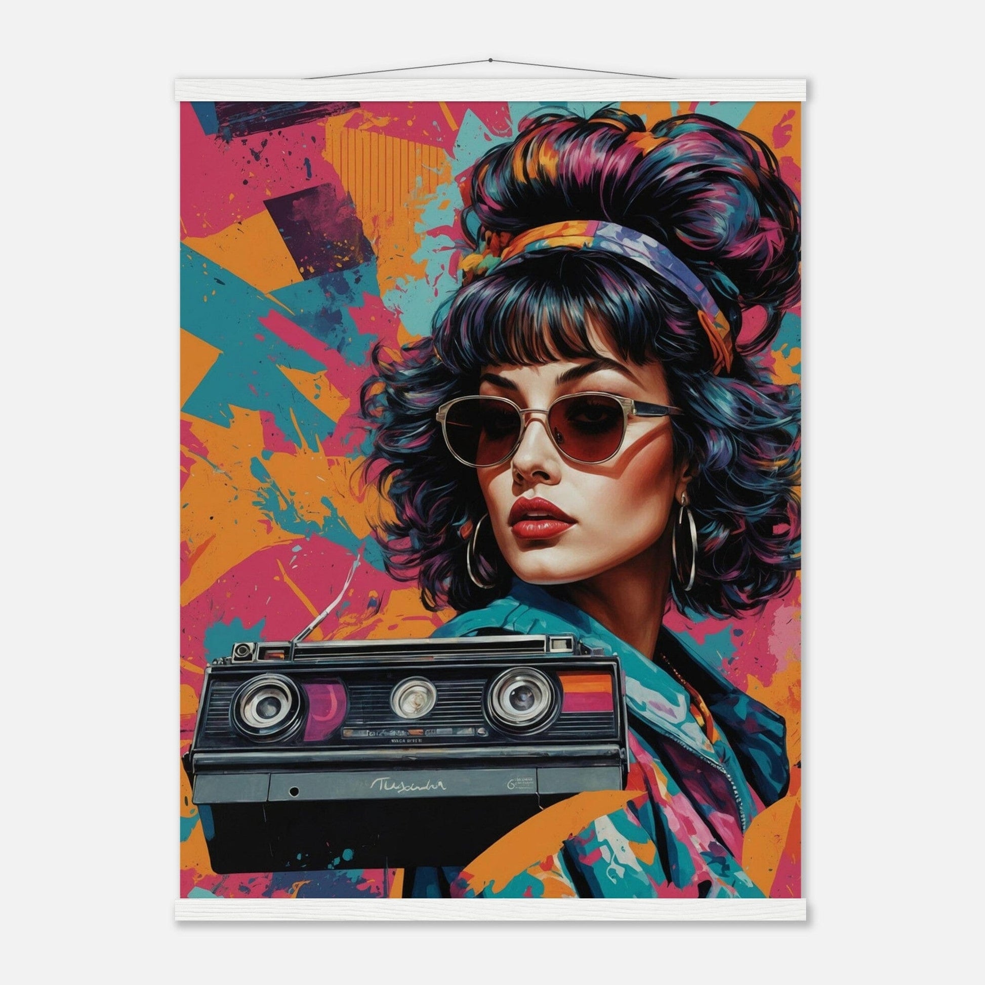 Premium Matte Paper Poster with Hanger - Minimalistische Kunstpräsentation mit Holzhänger Print Material Modern Masterpieces 60x80 cm / 24x32″ White wall hanger 