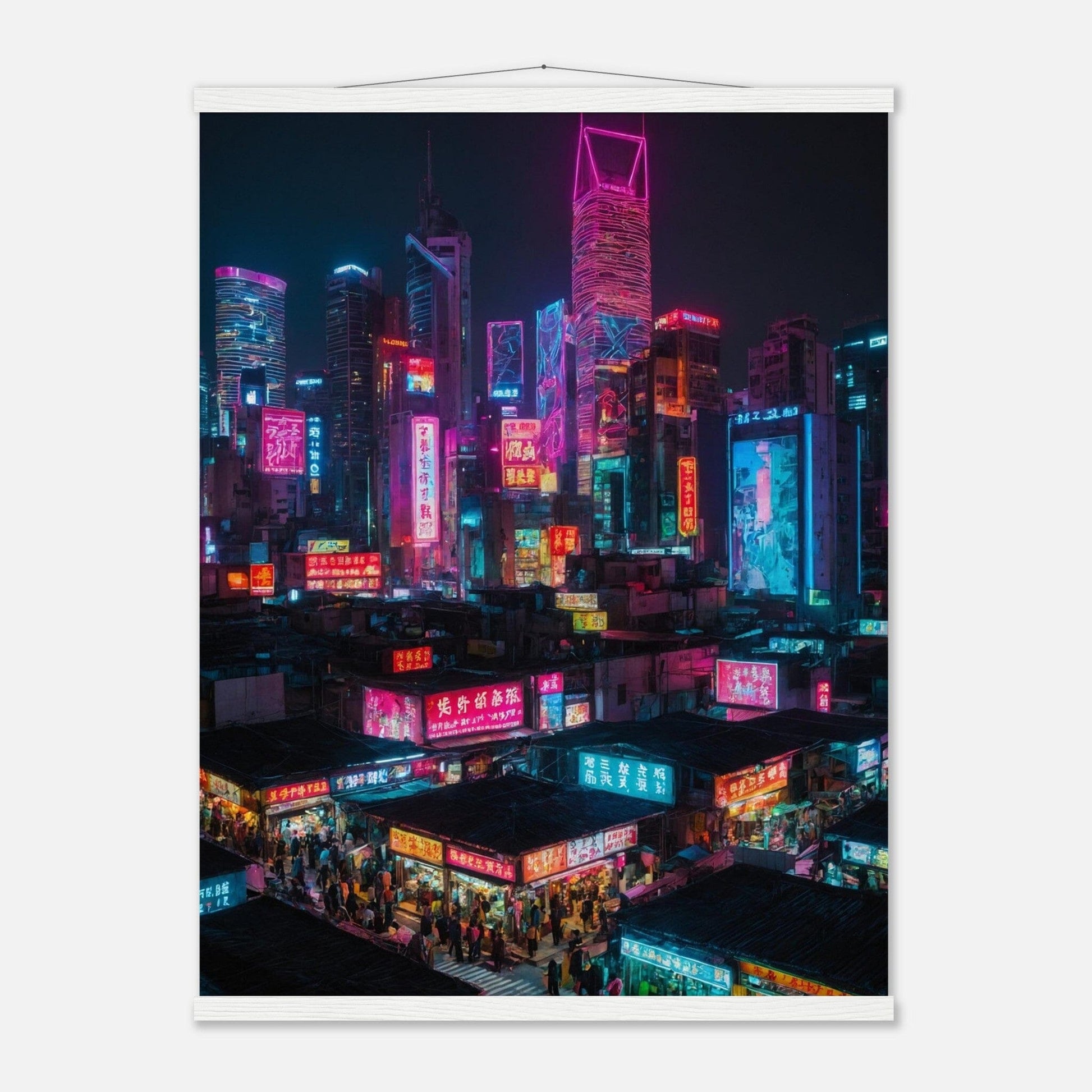 Premium Matte Paper Poster with Hanger - Minimalistische Kunstpräsentation mit Holzhänger Print Material Modern Masterpieces 60x80 cm / 24x32″ White wall hanger 