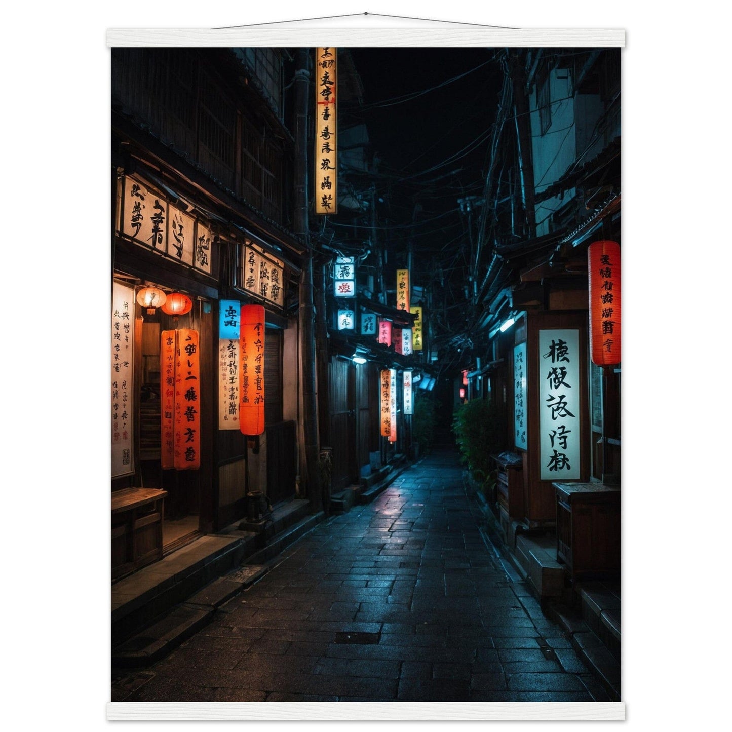 Premium Matte Paper Poster with Hanger - Minimalistische Kunstpräsentation mit Holzhänger Print Material Modern Masterpieces 60x80 cm / 24x32″ White wall hanger 