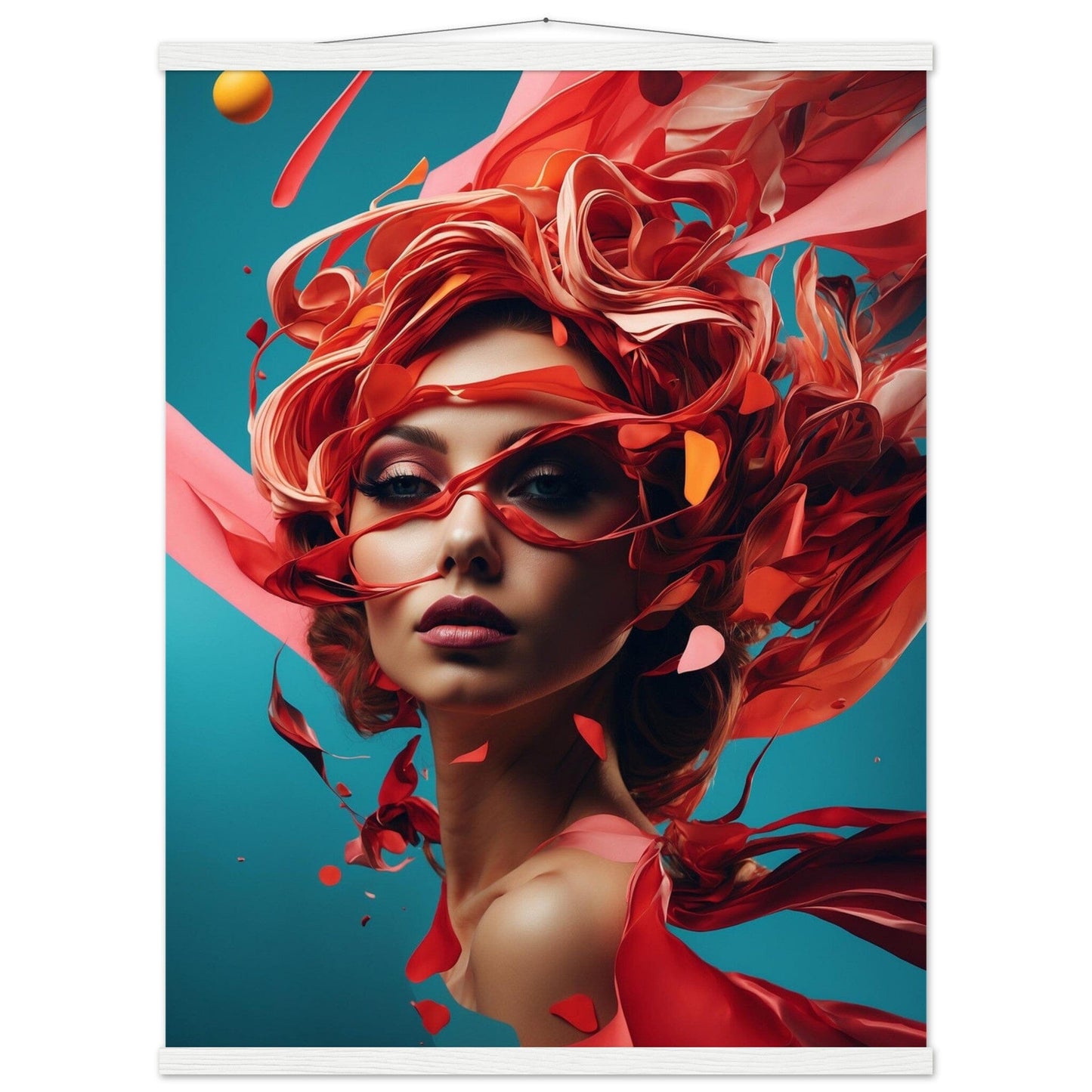 Premium Matte Paper Poster with Hanger - Minimalistische Kunstpräsentation mit Holzhänger Print Material Modern Masterpieces 60x80 cm / 24x32″ White wall hanger 