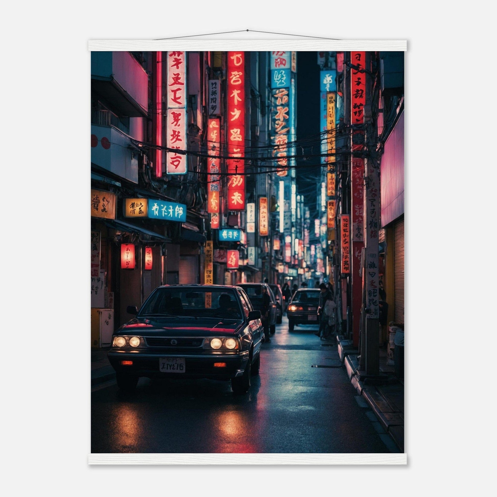 Premium Matte Paper Poster with Hanger - Minimalistische Kunstpräsentation mit Holzhänger Print Material Modern Masterpieces 60x80 cm / 24x32″ White wall hanger 