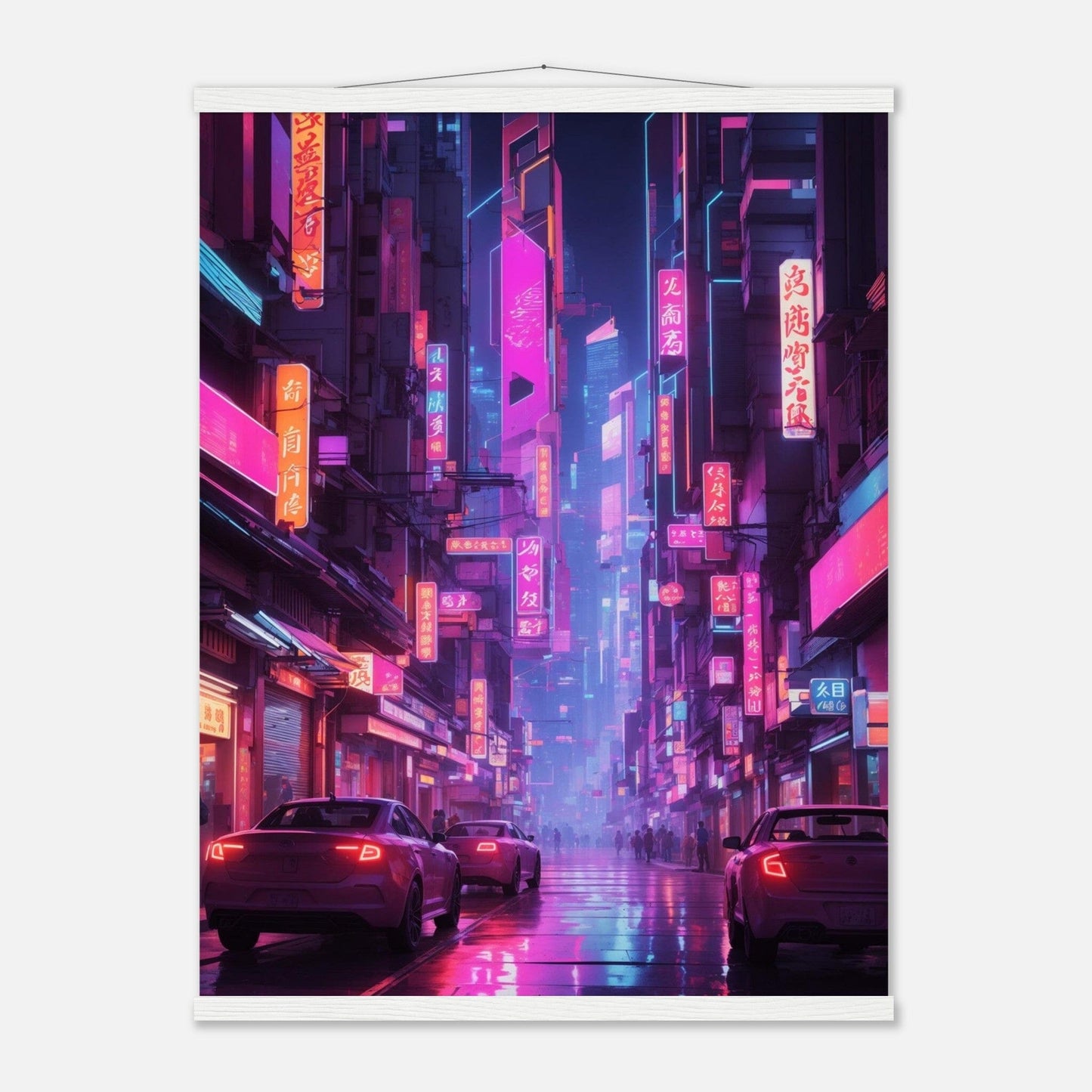 Premium Matte Paper Poster with Hanger - Minimalistische Kunstpräsentation mit Holzhänger Print Material Modern Masterpieces 60x80 cm / 24x32″ White wall hanger 