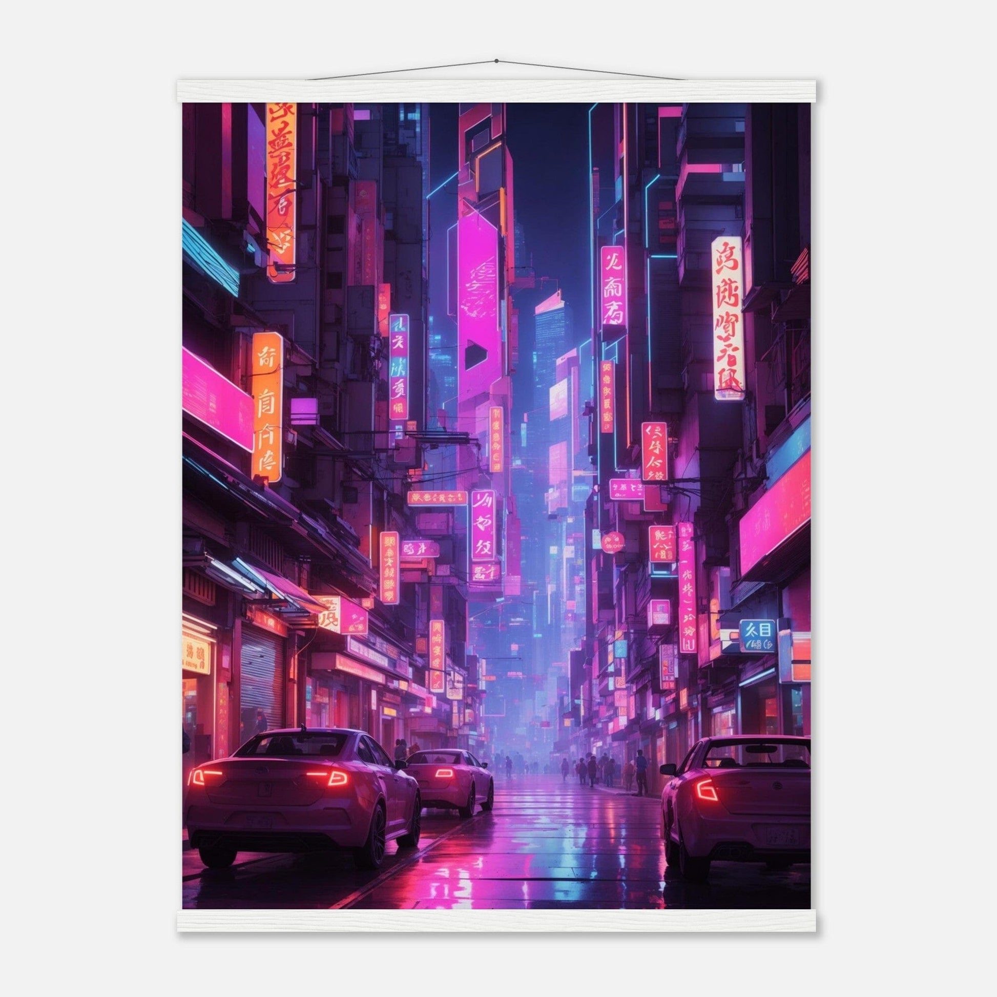 Premium Matte Paper Poster with Hanger - Minimalistische Kunstpräsentation mit Holzhänger Print Material Modern Masterpieces 60x80 cm / 24x32″ White wall hanger 