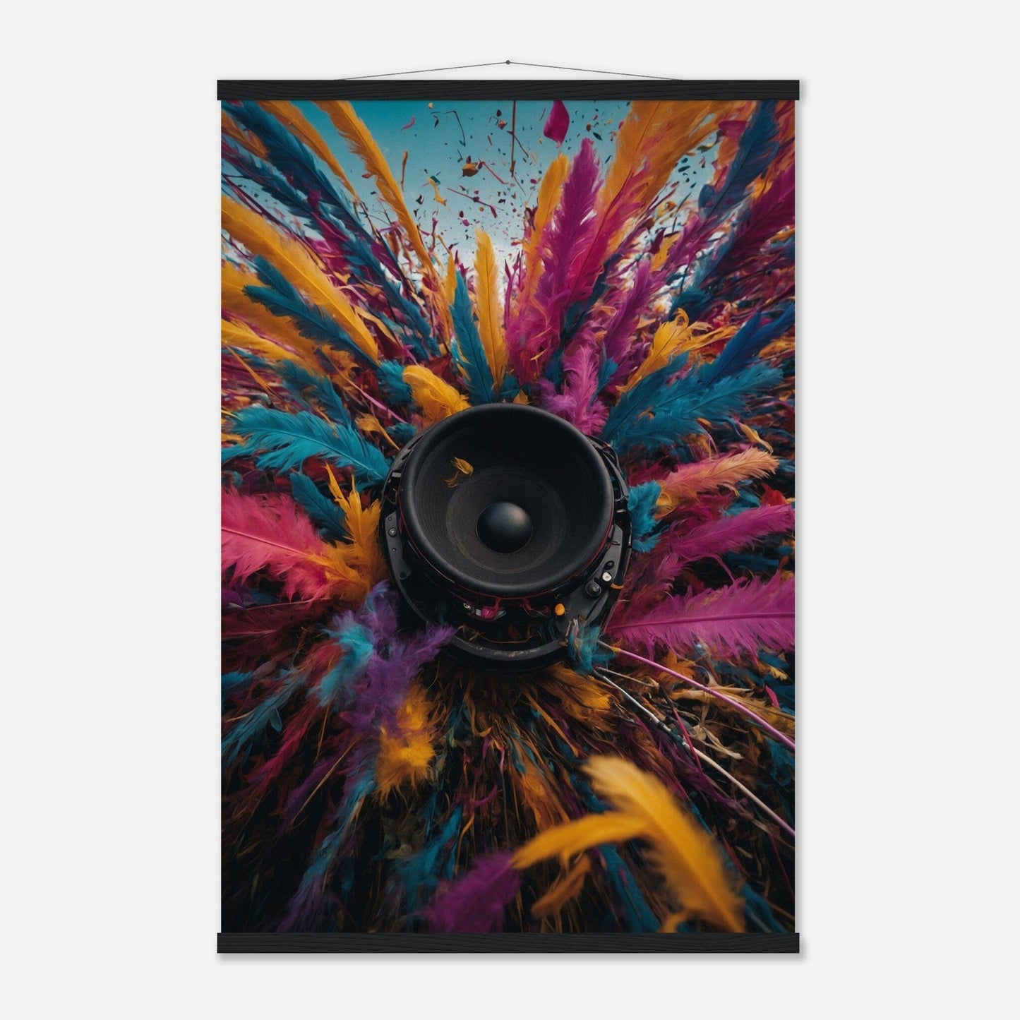 Premium Matte Paper Poster with Hanger - Minimalistische Kunstpräsentation mit Holzhänger Print Material Modern Masterpieces 60x90 cm / 24x36″ Black wall hanger 