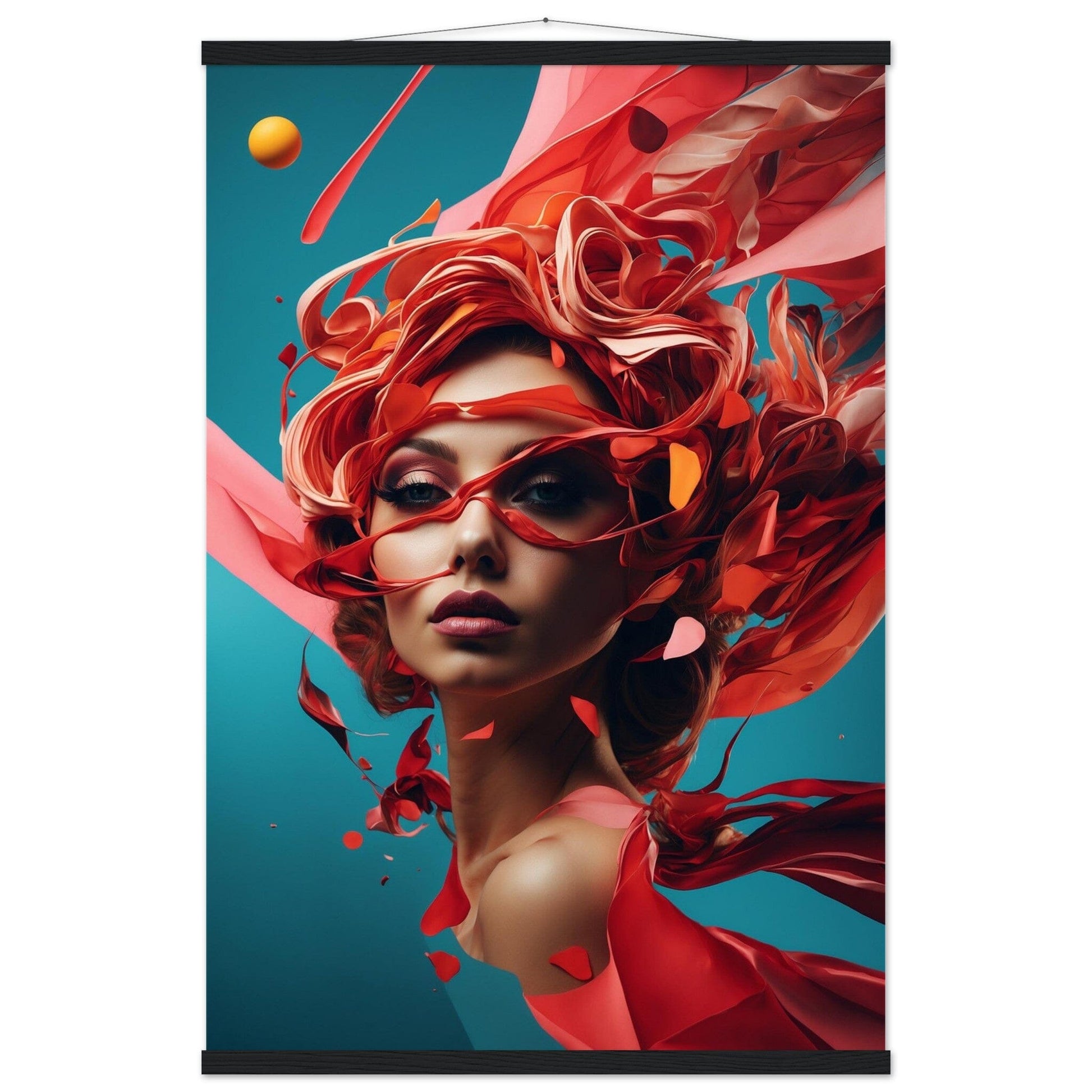 Premium Matte Paper Poster with Hanger - Minimalistische Kunstpräsentation mit Holzhänger Print Material Modern Masterpieces 60x90 cm / 24x36″ Black wall hanger 