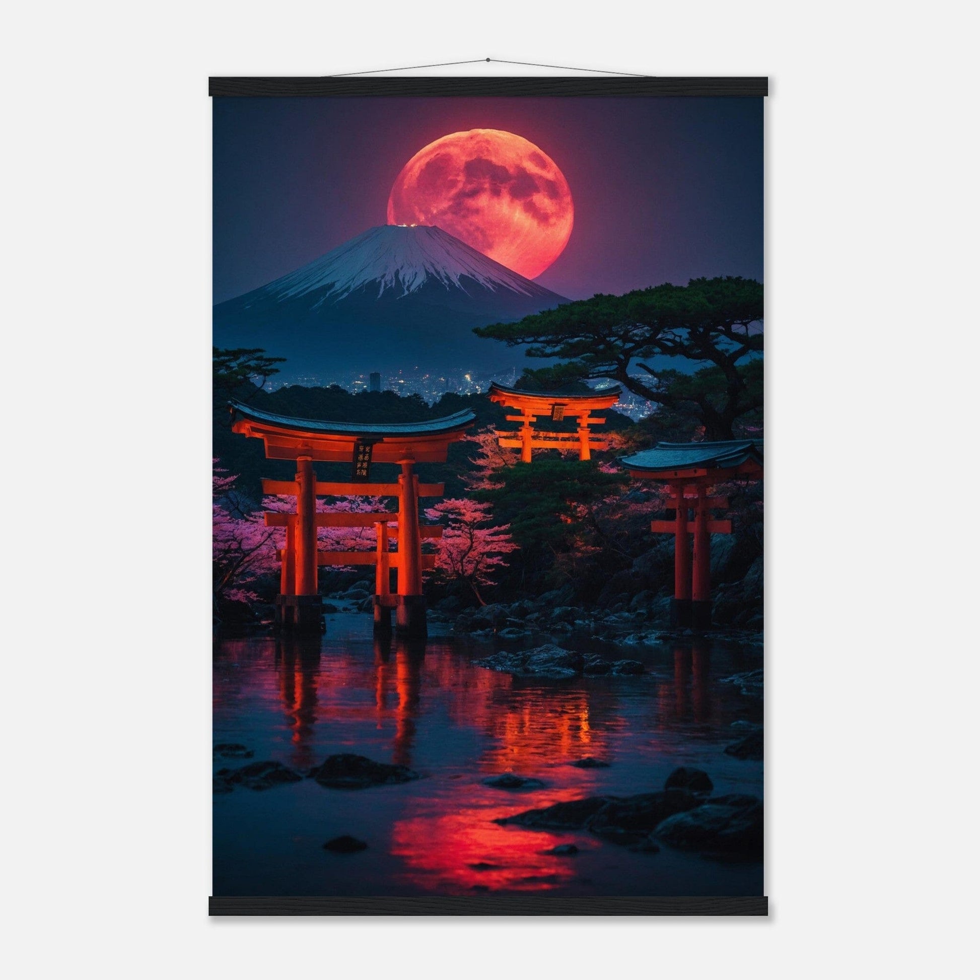Premium Matte Paper Poster with Hanger - Minimalistische Kunstpräsentation mit Holzhänger Print Material Modern Masterpieces 60x90 cm / 24x36″ Black wall hanger 