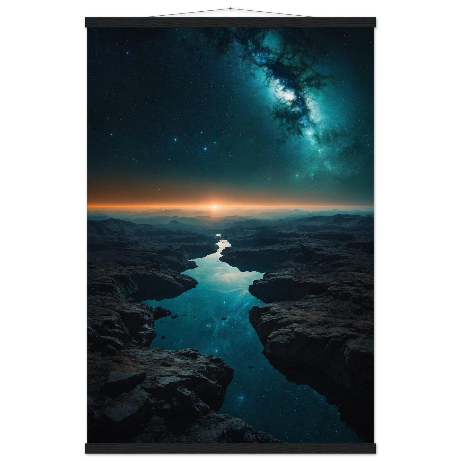 Premium Matte Paper Poster with Hanger - Minimalistische Kunstpräsentation mit Holzhänger Print Material Modern Masterpieces 60x90 cm / 24x36″ Black wall hanger 