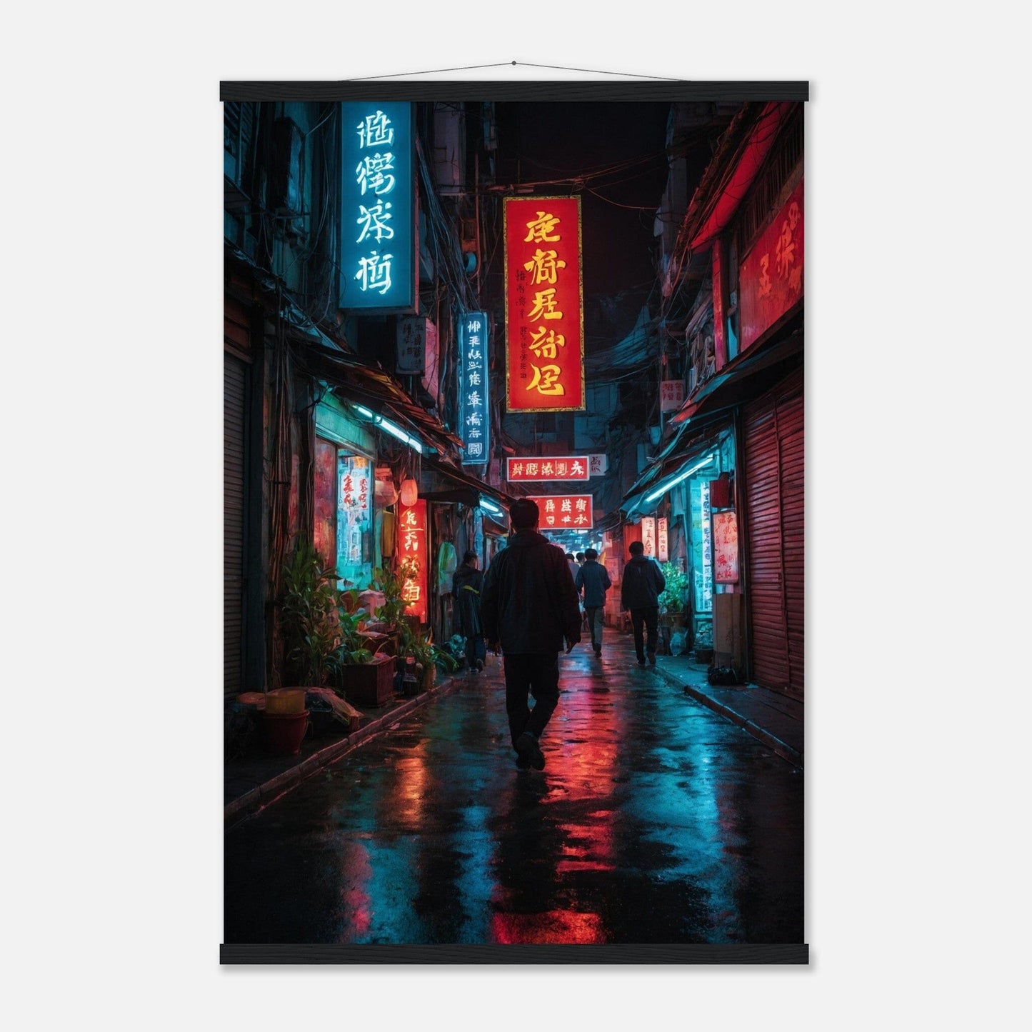 Premium Matte Paper Poster with Hanger - Minimalistische Kunstpräsentation mit Holzhänger Print Material Modern Masterpieces 60x90 cm / 24x36″ Black wall hanger 