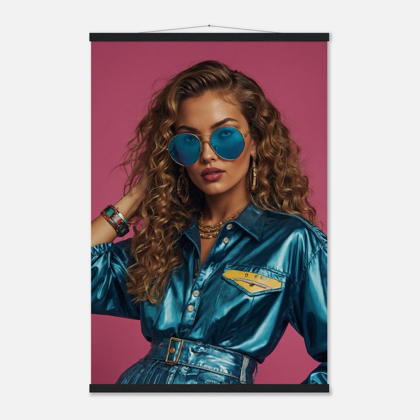 Premium Matte Paper Poster with Hanger - Minimalistische Kunstpräsentation mit Holzhänger Print Material Modern Masterpieces 60x90 cm / 24x36″ Black wall hanger 