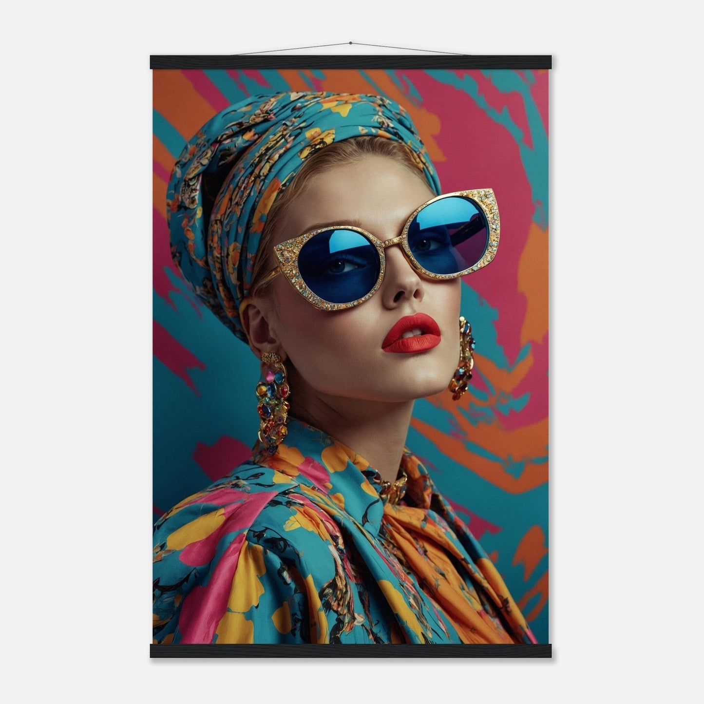 Premium Matte Paper Poster with Hanger - Minimalistische Kunstpräsentation mit Holzhänger Print Material Modern Masterpieces 60x90 cm / 24x36″ Black wall hanger 
