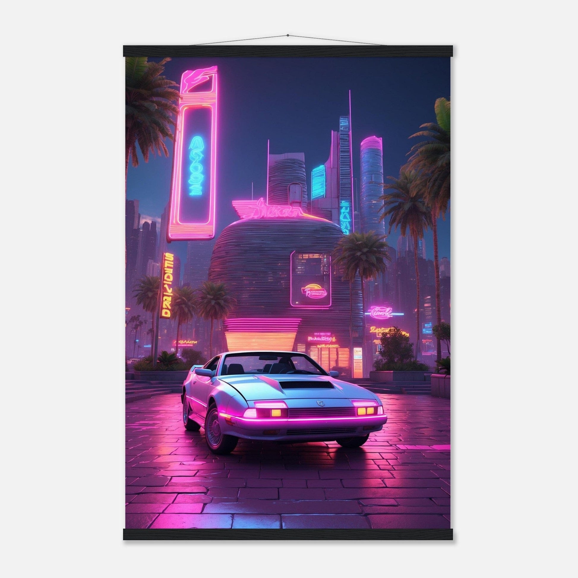 Premium Matte Paper Poster with Hanger - Minimalistische Kunstpräsentation mit Holzhänger Print Material Modern Masterpieces 60x90 cm / 24x36″ Black wall hanger 