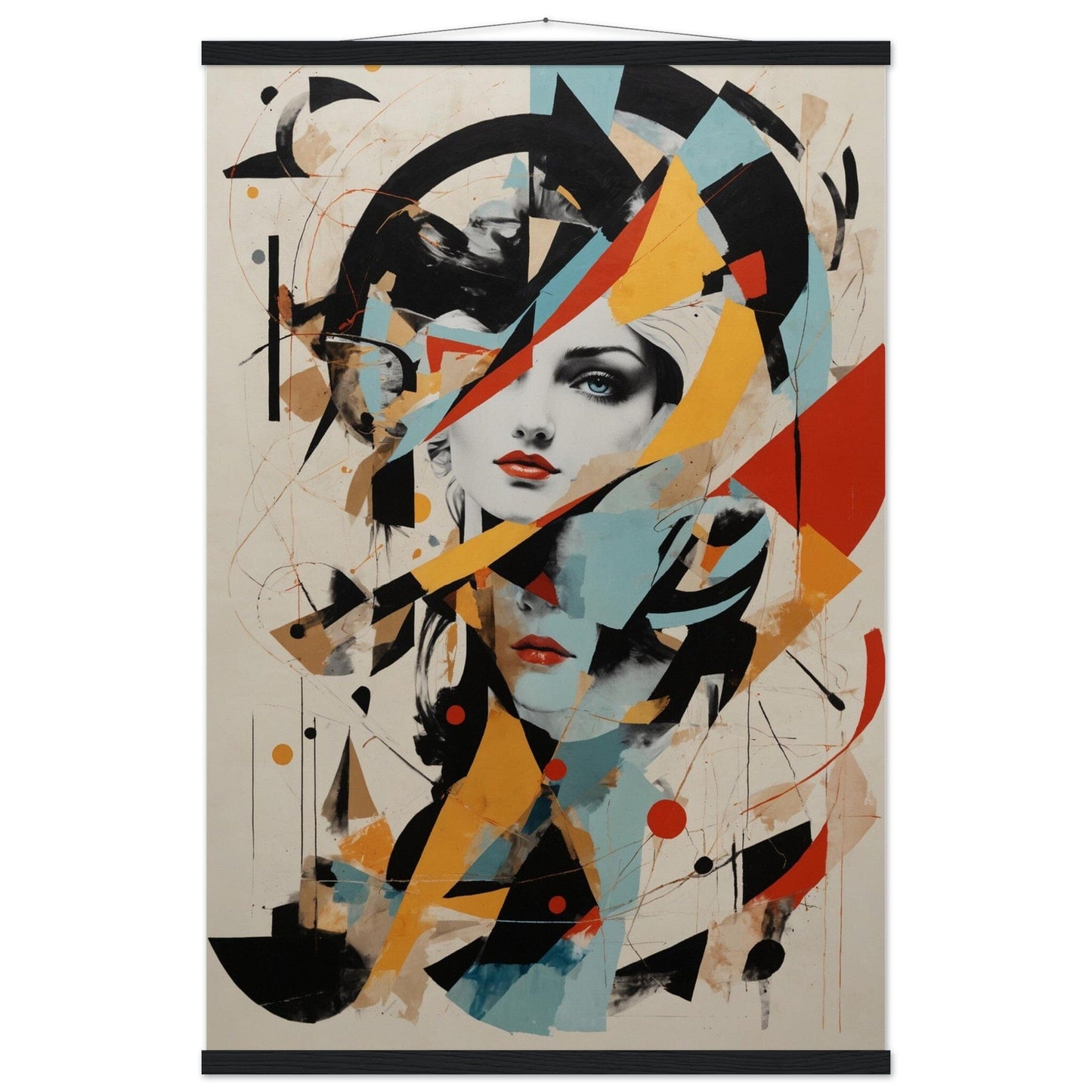 Premium Matte Paper Poster with Hanger - Minimalistische Kunstpräsentation mit Holzhänger Print Material Modern Masterpieces 60x90 cm / 24x36″ Black wall hanger 
