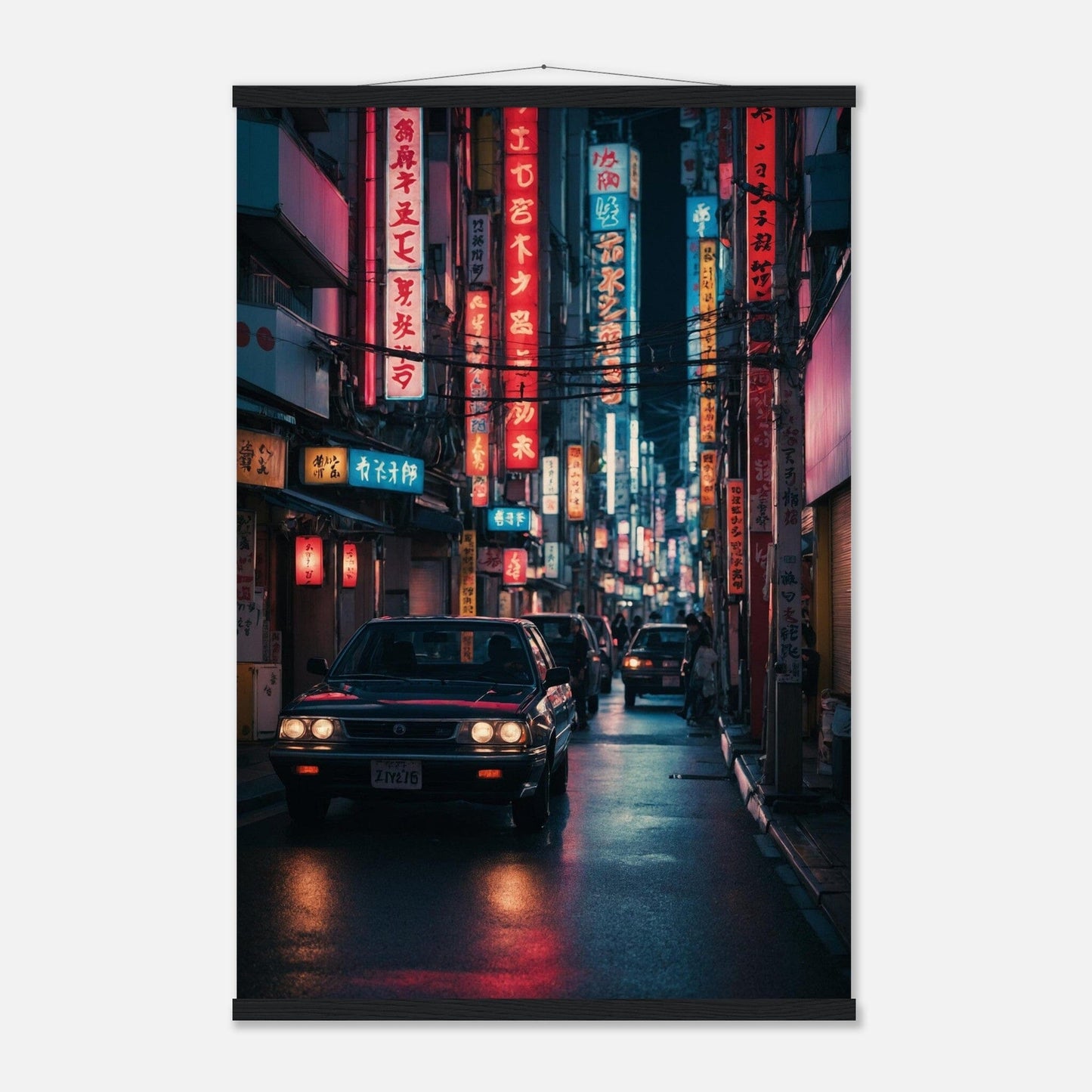 Premium Matte Paper Poster with Hanger - Minimalistische Kunstpräsentation mit Holzhänger Print Material Modern Masterpieces 60x90 cm / 24x36″ Black wall hanger 