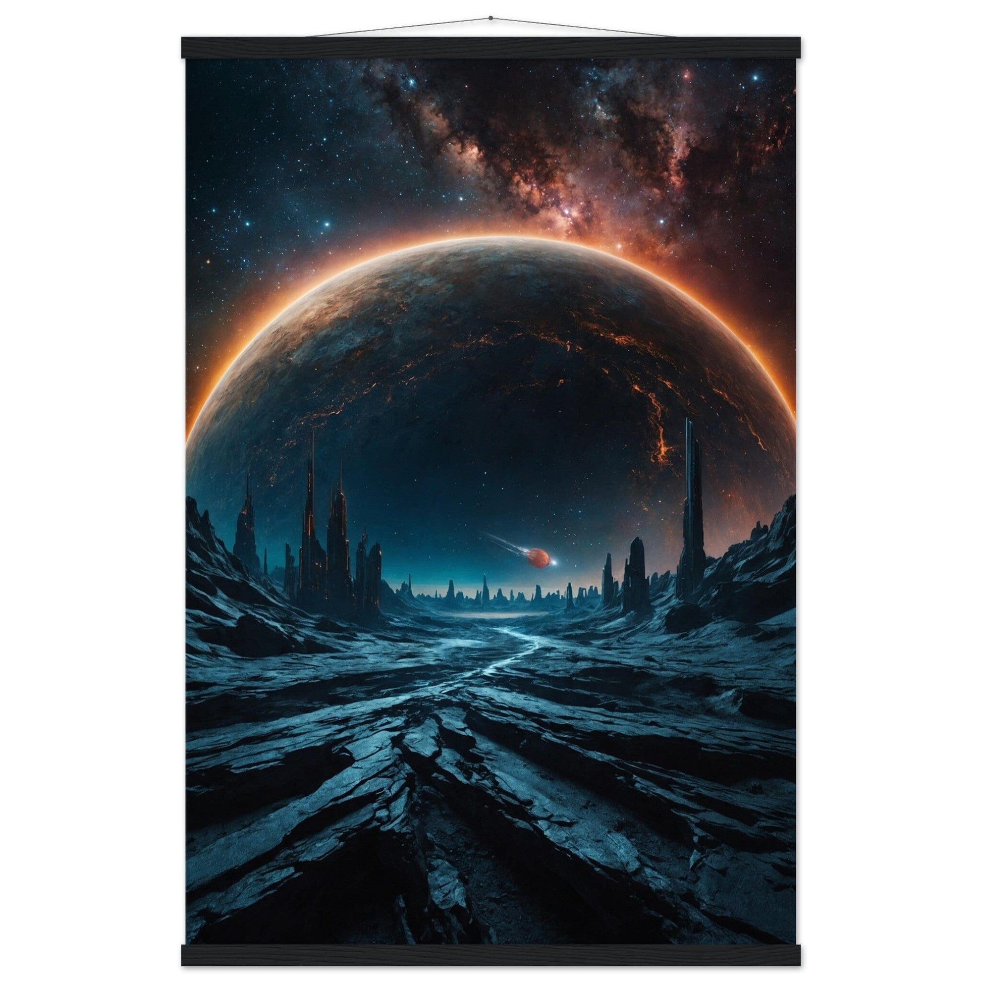 Premium Matte Paper Poster with Hanger - Minimalistische Kunstpräsentation mit Holzhänger Print Material Modern Masterpieces 60x90 cm / 24x36″ Black wall hanger 