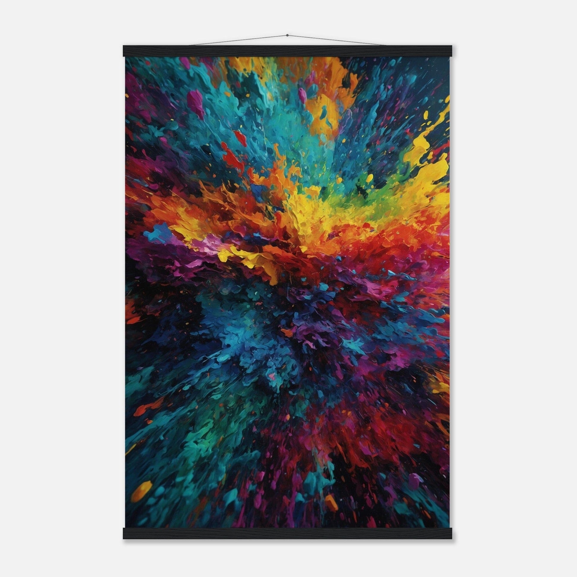 Premium Matte Paper Poster with Hanger - Minimalistische Kunstpräsentation mit Holzhänger Print Material Modern Masterpieces 60x90 cm / 24x36″ Black wall hanger 