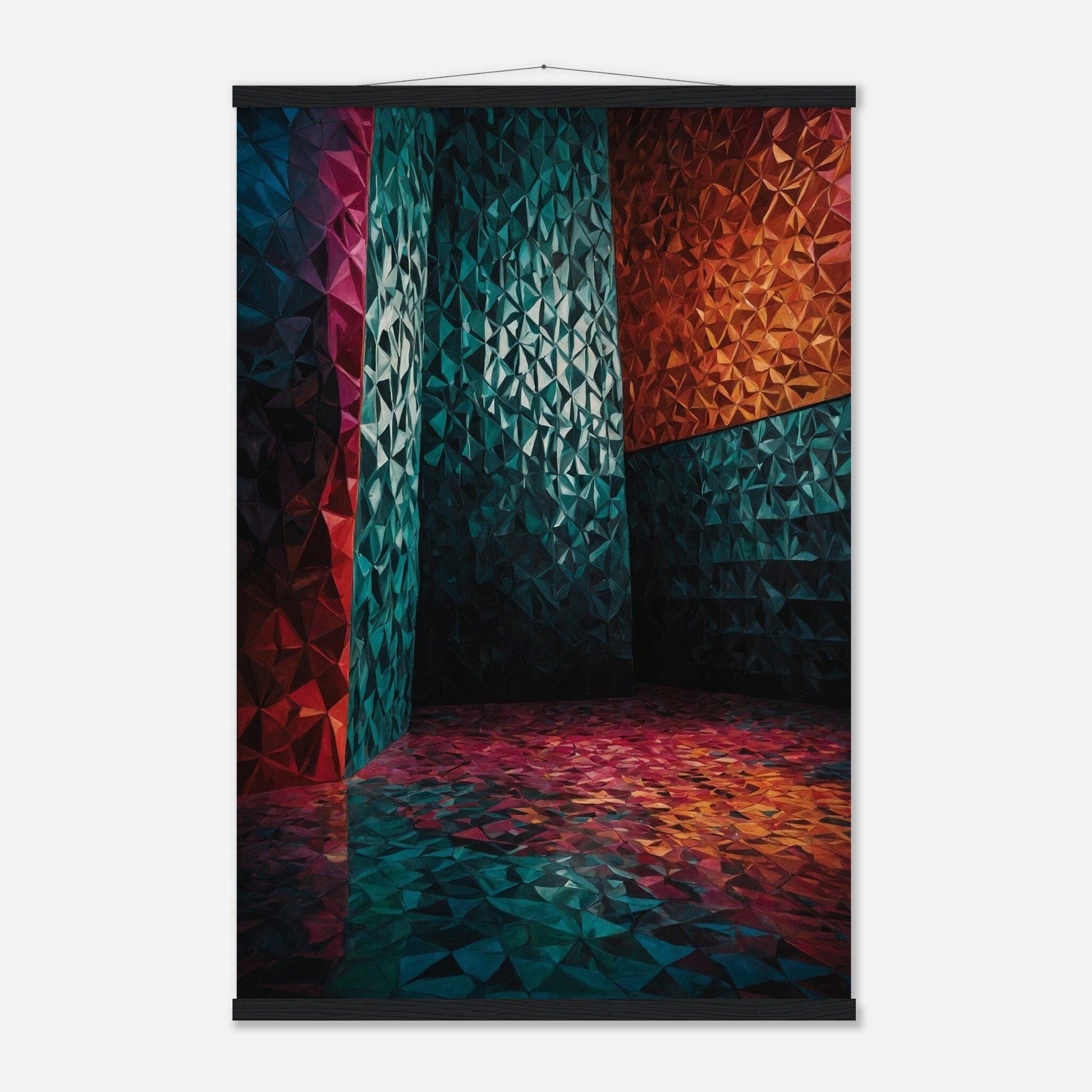 Premium Matte Paper Poster with Hanger - Minimalistische Kunstpräsentation mit Holzhänger Print Material Modern Masterpieces 60x90 cm / 24x36″ Black wall hanger 