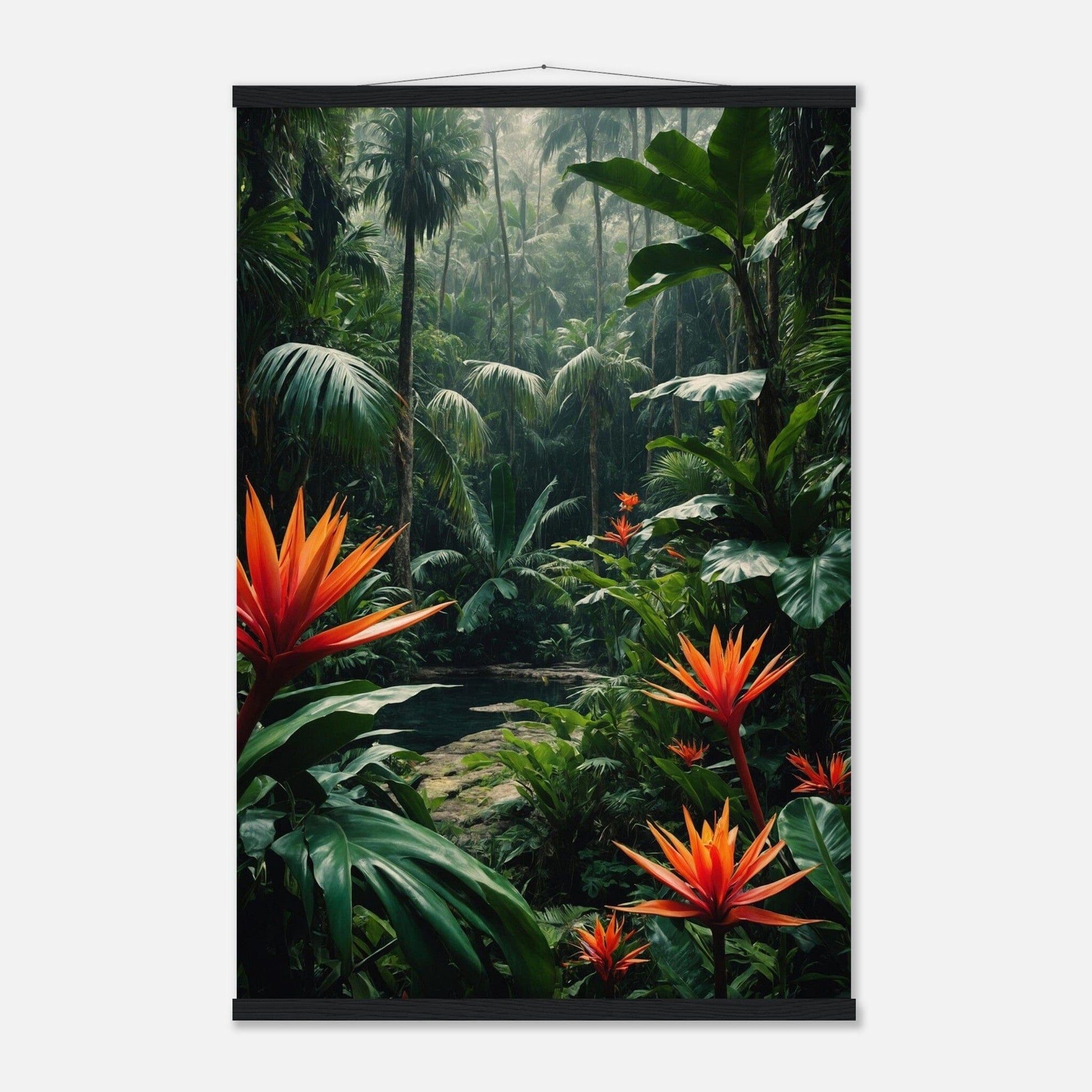 Premium Matte Paper Poster with Hanger - Minimalistische Kunstpräsentation mit Holzhänger Print Material Modern Masterpieces 60x90 cm / 24x36″ Black wall hanger 