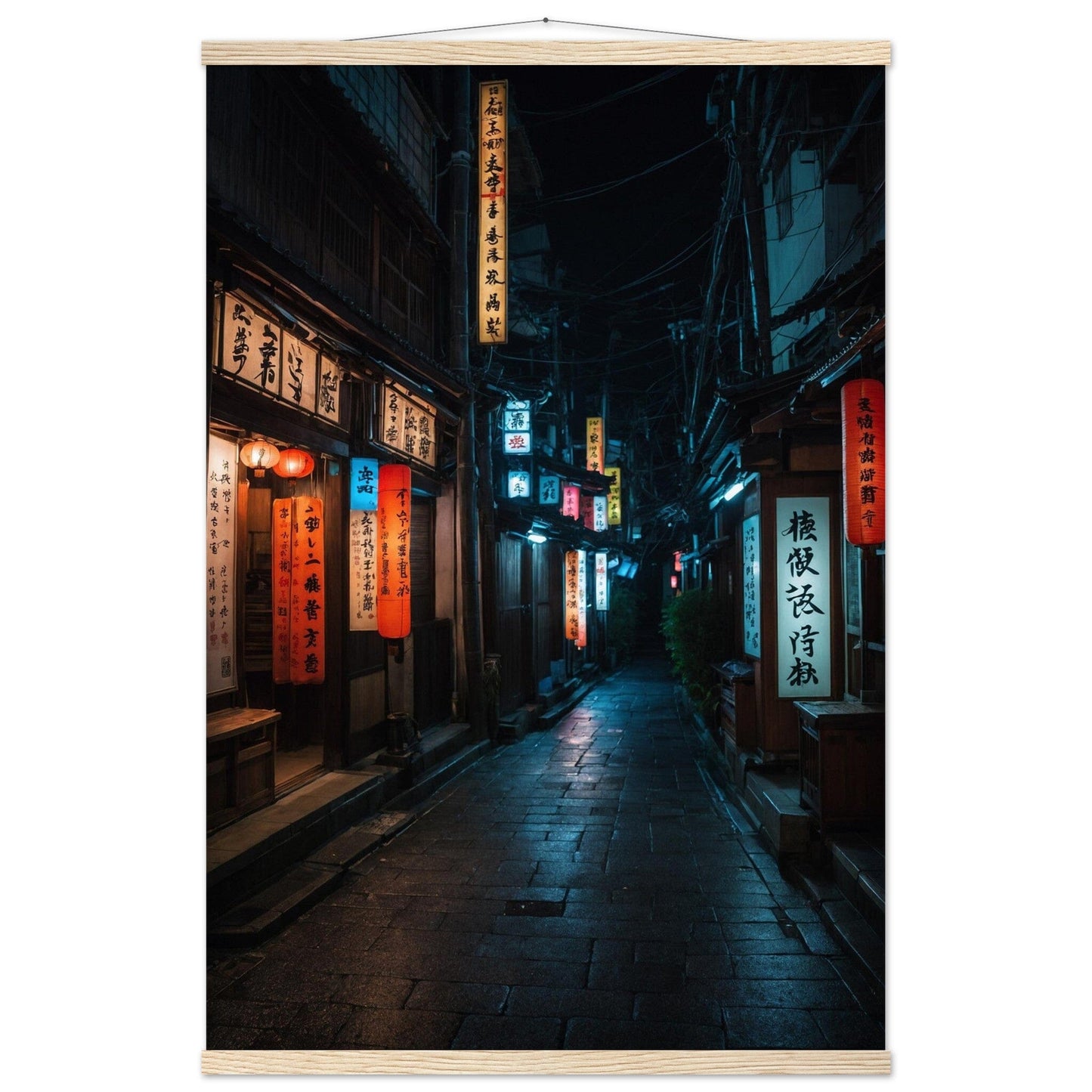 Premium Matte Paper Poster with Hanger - Minimalistische Kunstpräsentation mit Holzhänger Print Material Modern Masterpieces 60x90 cm / 24x36″ Natural wood wall hanger 