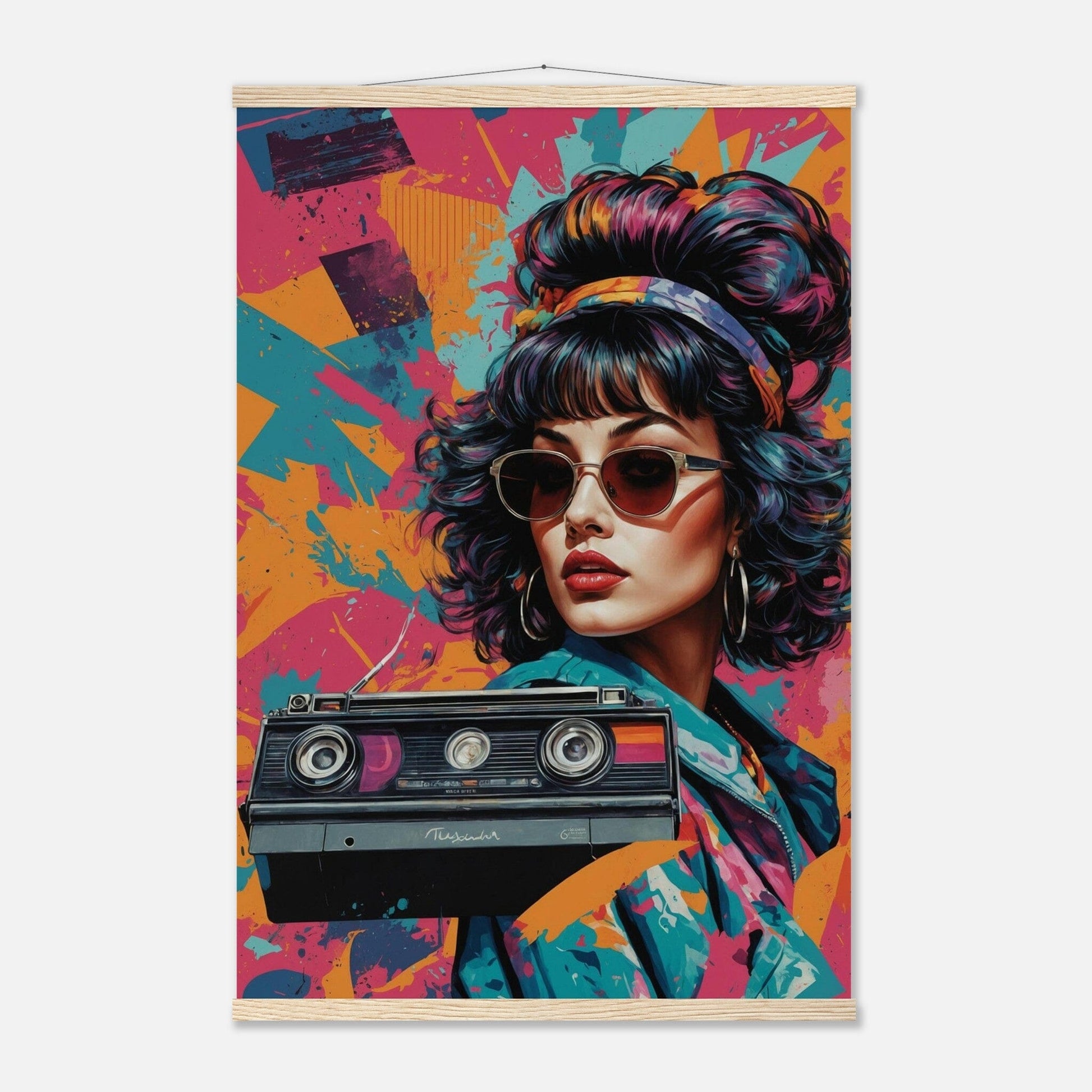 Premium Matte Paper Poster with Hanger - Minimalistische Kunstpräsentation mit Holzhänger Print Material Modern Masterpieces 60x90 cm / 24x36″ Natural wood wall hanger 