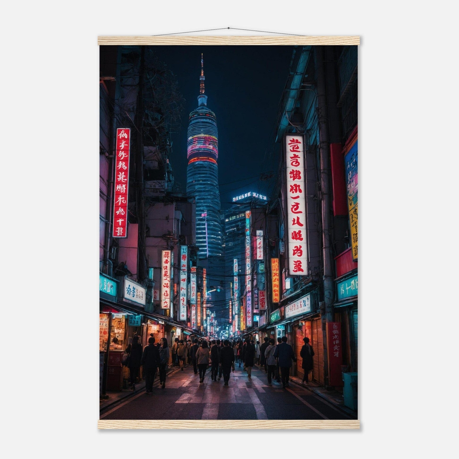 Premium Matte Paper Poster with Hanger - Minimalistische Kunstpräsentation mit Holzhänger Print Material Modern Masterpieces 60x90 cm / 24x36″ Natural wood wall hanger 