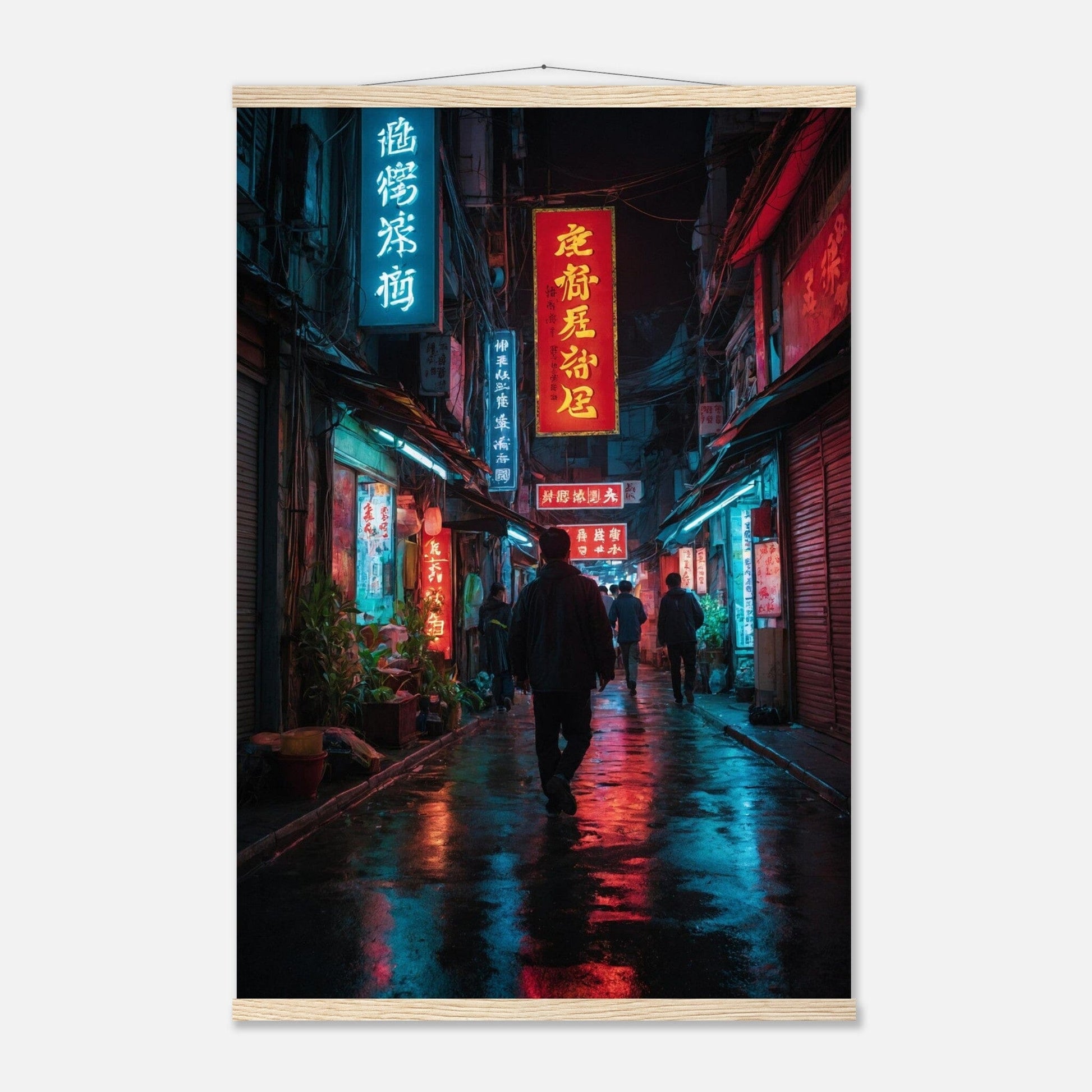 Premium Matte Paper Poster with Hanger - Minimalistische Kunstpräsentation mit Holzhänger Print Material Modern Masterpieces 60x90 cm / 24x36″ Natural wood wall hanger 