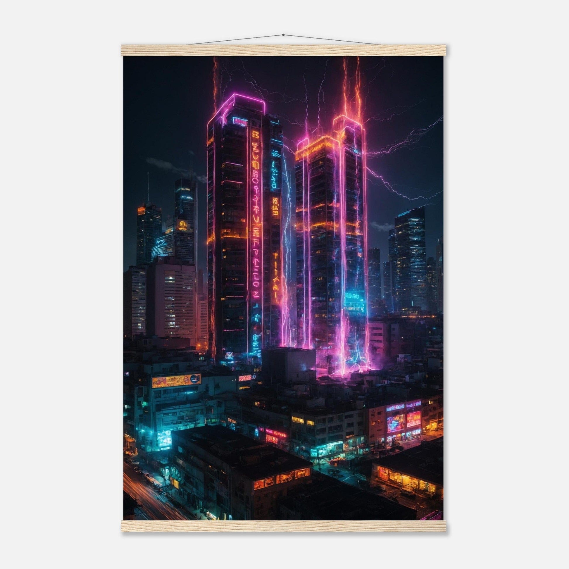 Premium Matte Paper Poster with Hanger - Minimalistische Kunstpräsentation mit Holzhänger Print Material Modern Masterpieces 60x90 cm / 24x36″ Natural wood wall hanger 