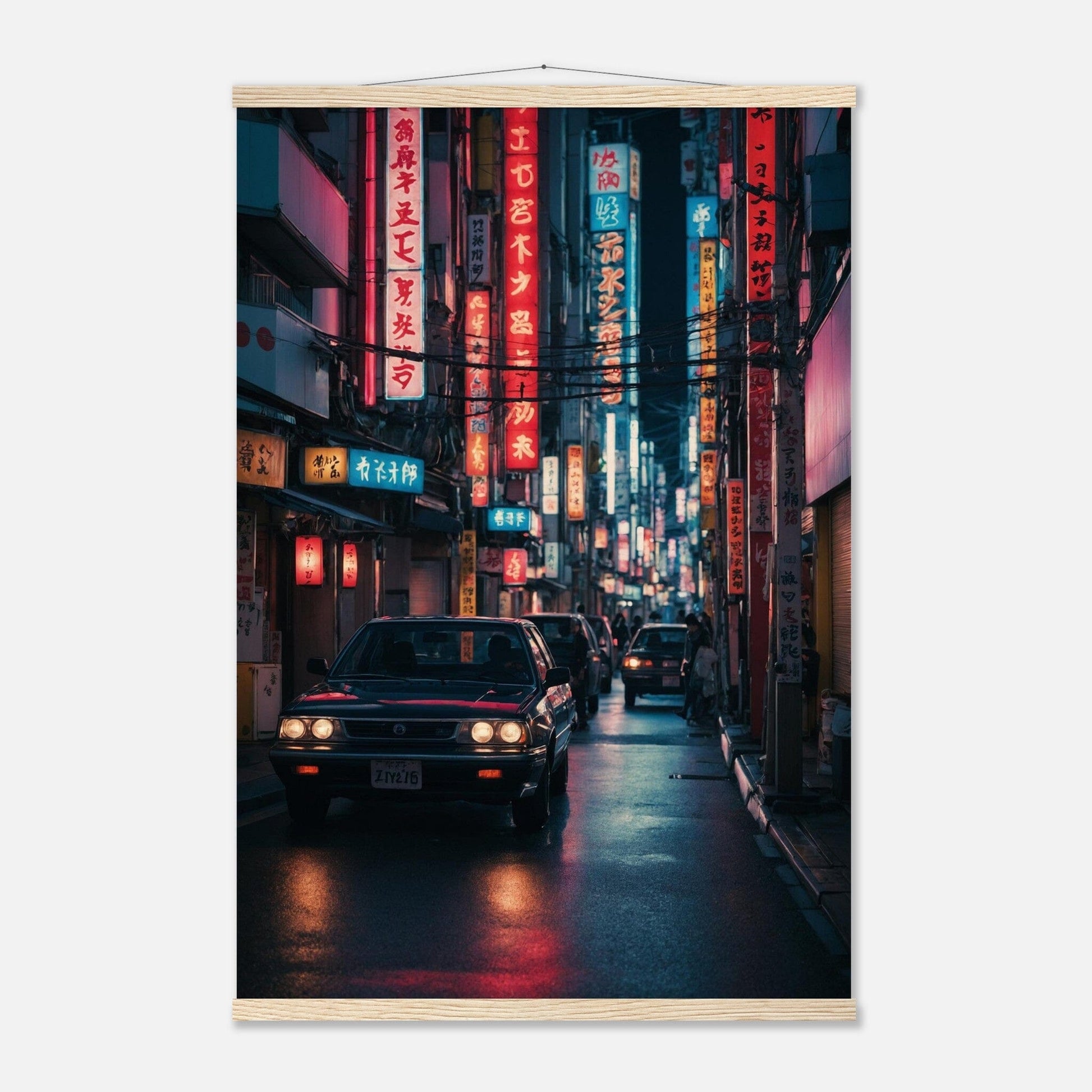 Premium Matte Paper Poster with Hanger - Minimalistische Kunstpräsentation mit Holzhänger Print Material Modern Masterpieces 60x90 cm / 24x36″ Natural wood wall hanger 