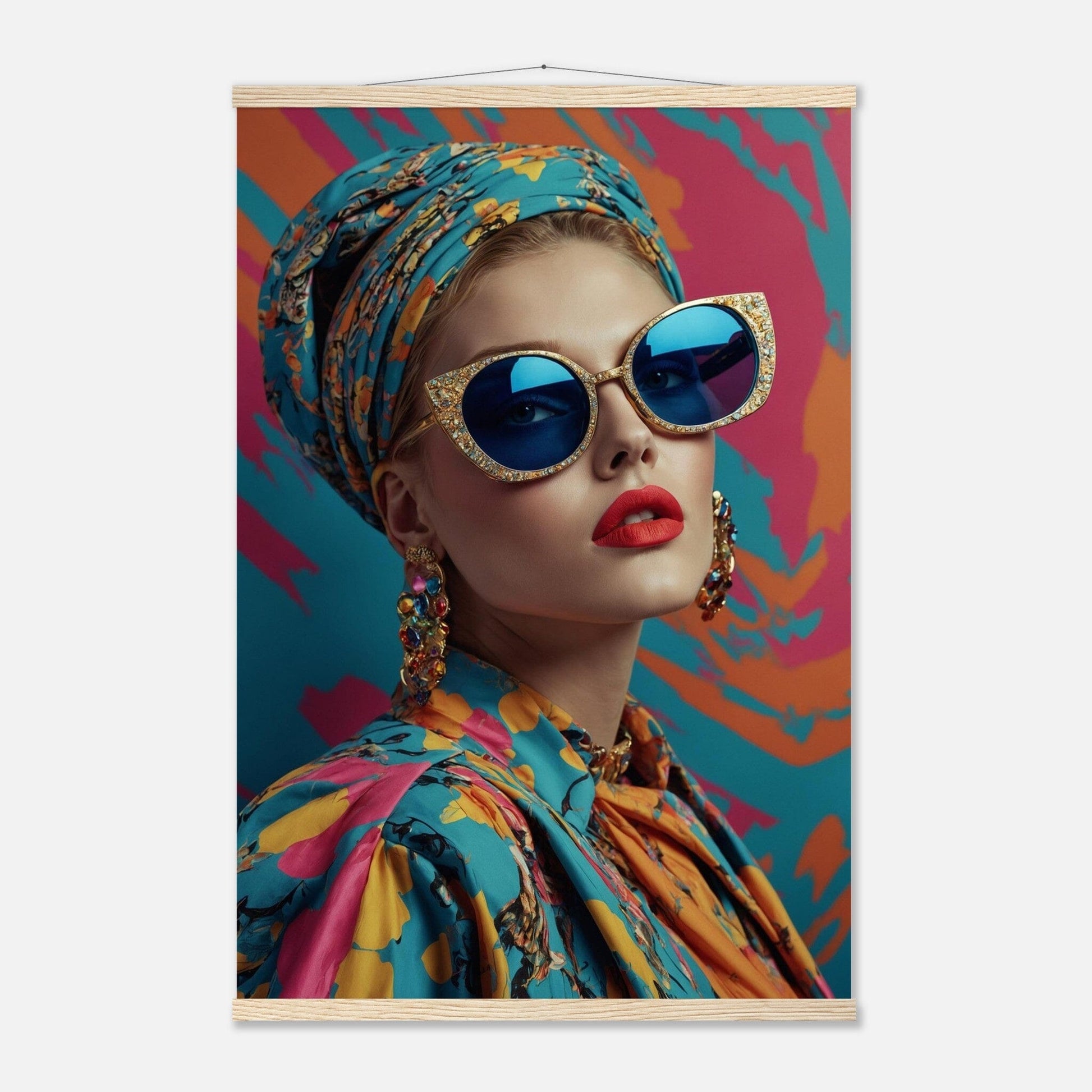 Premium Matte Paper Poster with Hanger - Minimalistische Kunstpräsentation mit Holzhänger Print Material Modern Masterpieces 60x90 cm / 24x36″ Natural wood wall hanger 
