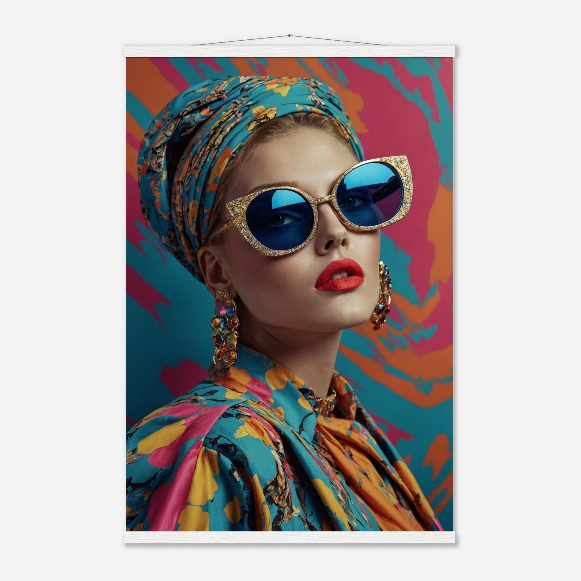 Premium Matte Paper Poster with Hanger - Minimalistische Kunstpräsentation mit Holzhänger Print Material Modern Masterpieces 60x90 cm / 24x36″ White wall hanger 