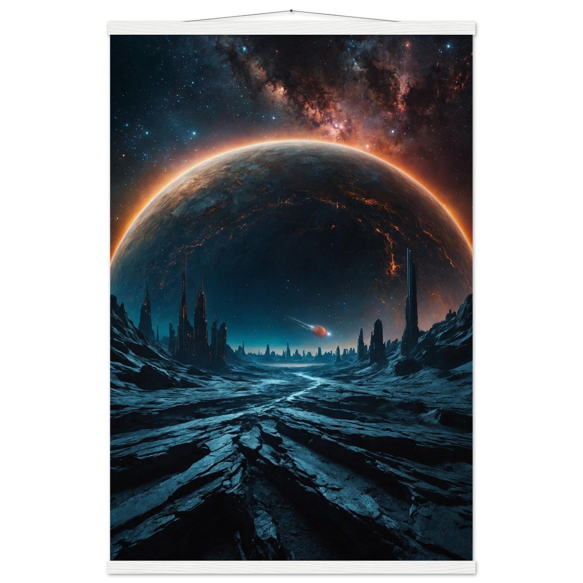 Premium Matte Paper Poster with Hanger - Minimalistische Kunstpräsentation mit Holzhänger Print Material Modern Masterpieces 60x90 cm / 24x36″ White wall hanger 