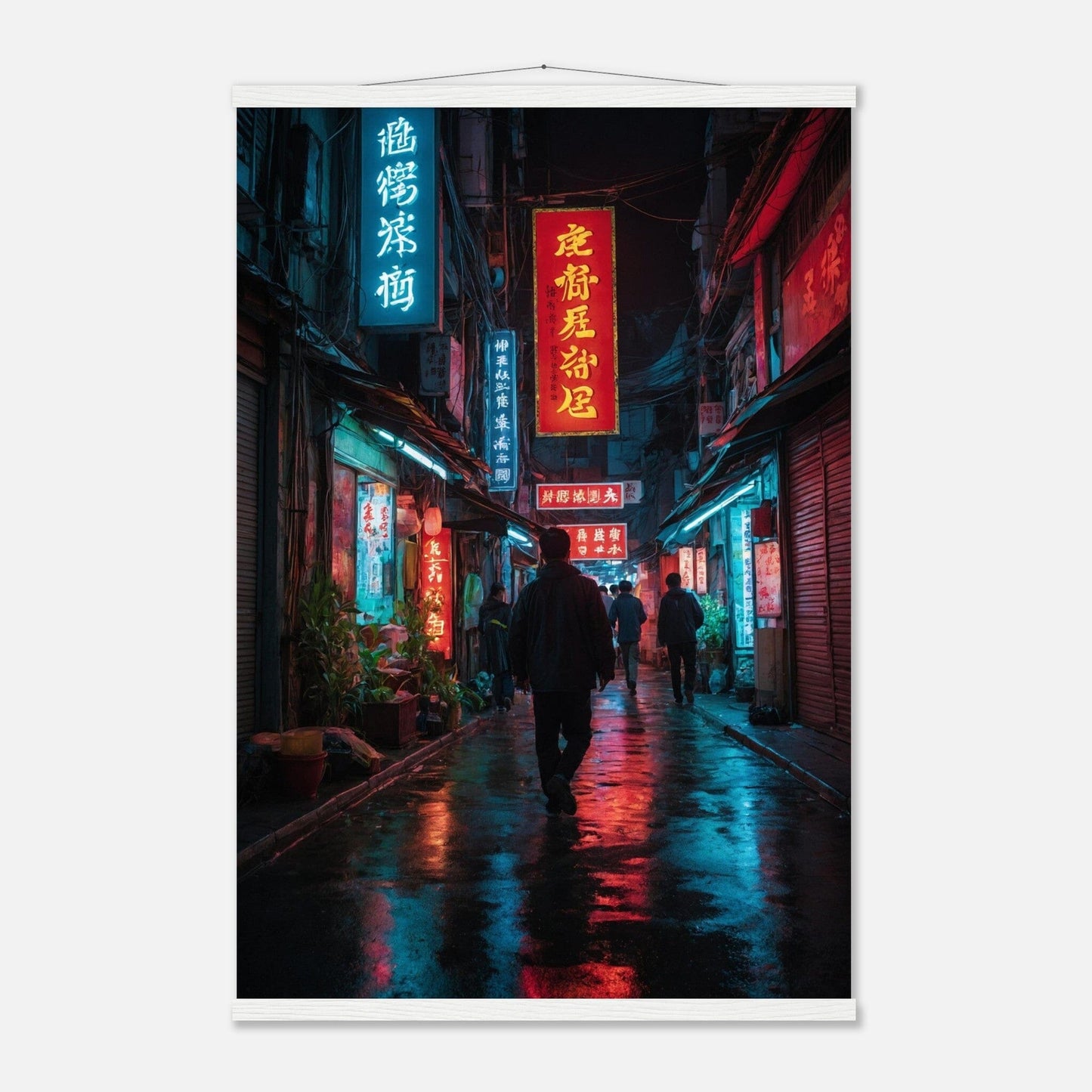 Premium Matte Paper Poster with Hanger - Minimalistische Kunstpräsentation mit Holzhänger Print Material Modern Masterpieces 60x90 cm / 24x36″ White wall hanger 