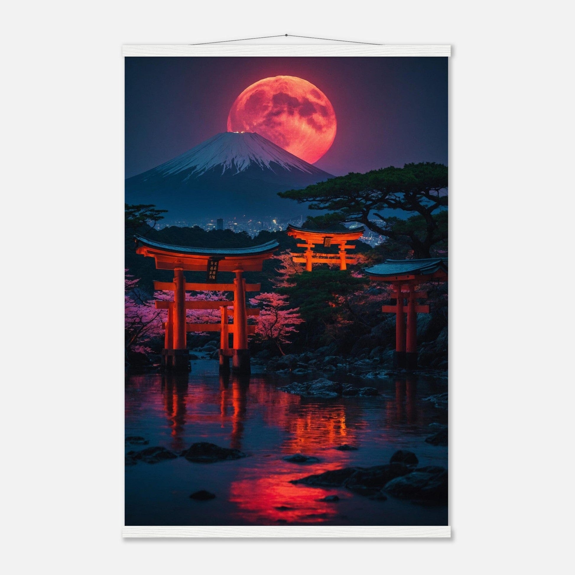 Premium Matte Paper Poster with Hanger - Minimalistische Kunstpräsentation mit Holzhänger Print Material Modern Masterpieces 60x90 cm / 24x36″ White wall hanger 