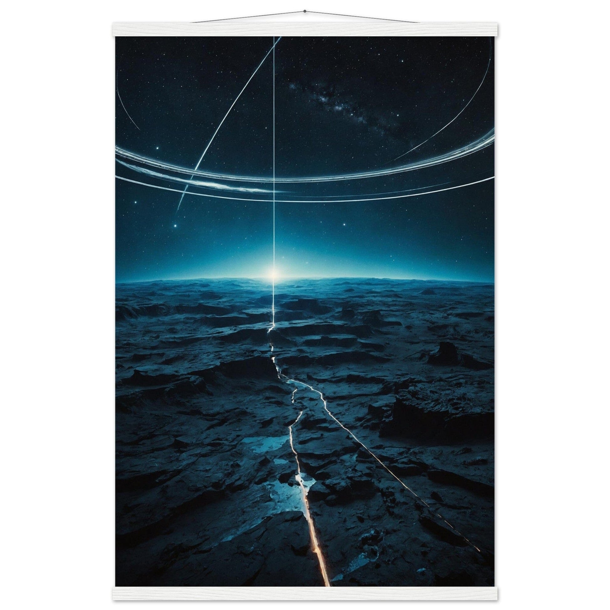 Premium Matte Paper Poster with Hanger - Minimalistische Kunstpräsentation mit Holzhänger Print Material Modern Masterpieces 60x90 cm / 24x36″ White wall hanger 