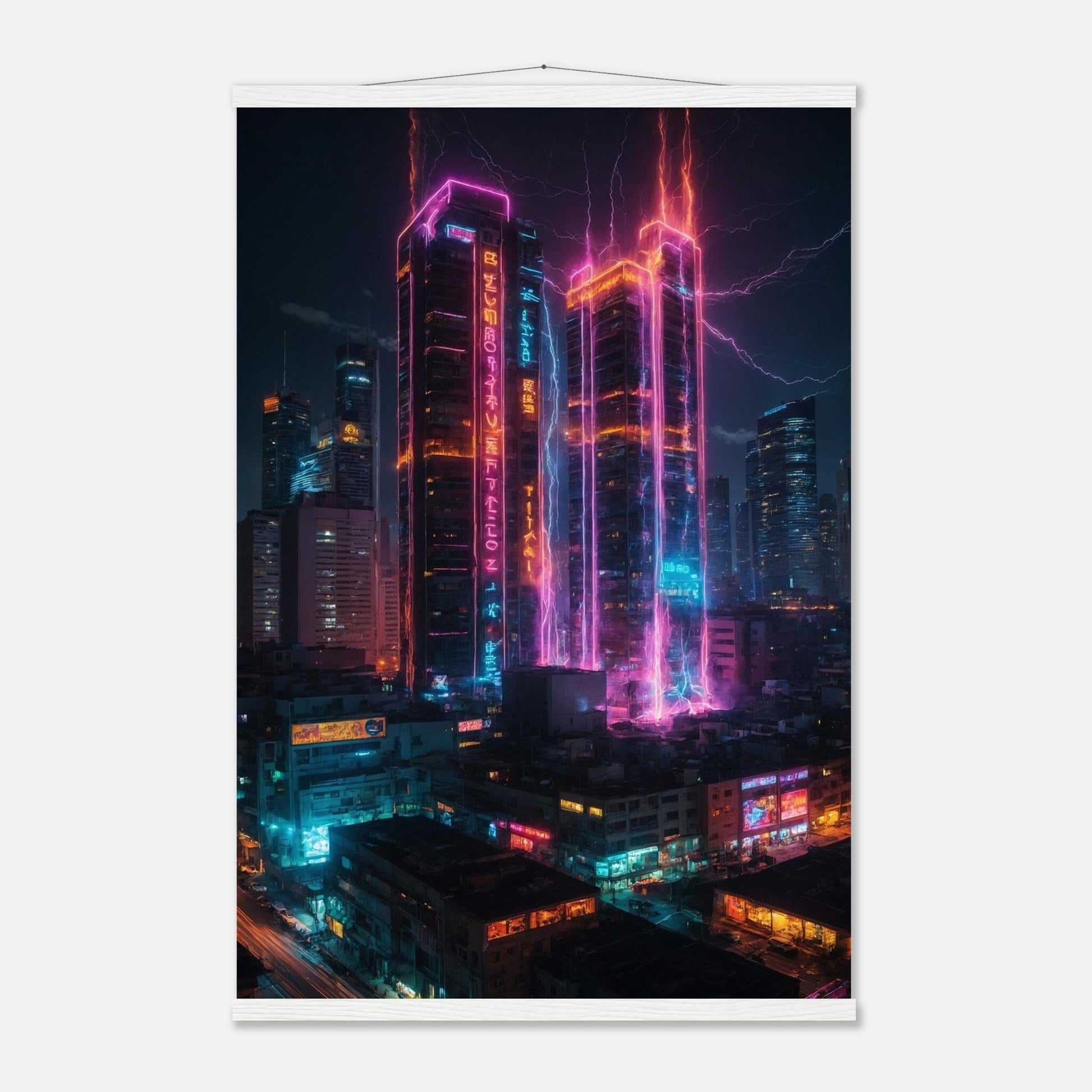 Premium Matte Paper Poster with Hanger - Minimalistische Kunstpräsentation mit Holzhänger Print Material Modern Masterpieces 60x90 cm / 24x36″ White wall hanger 