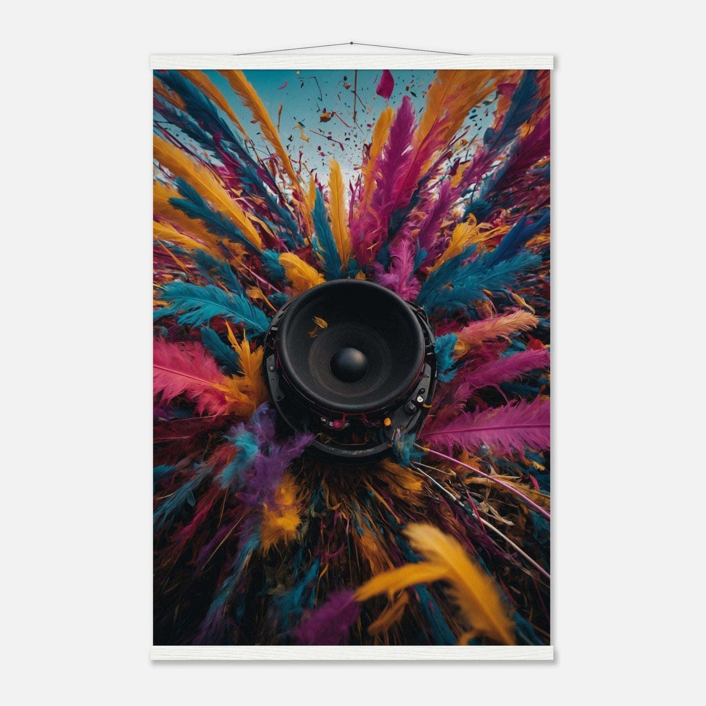 Premium Matte Paper Poster with Hanger - Minimalistische Kunstpräsentation mit Holzhänger Print Material Modern Masterpieces 60x90 cm / 24x36″ White wall hanger 