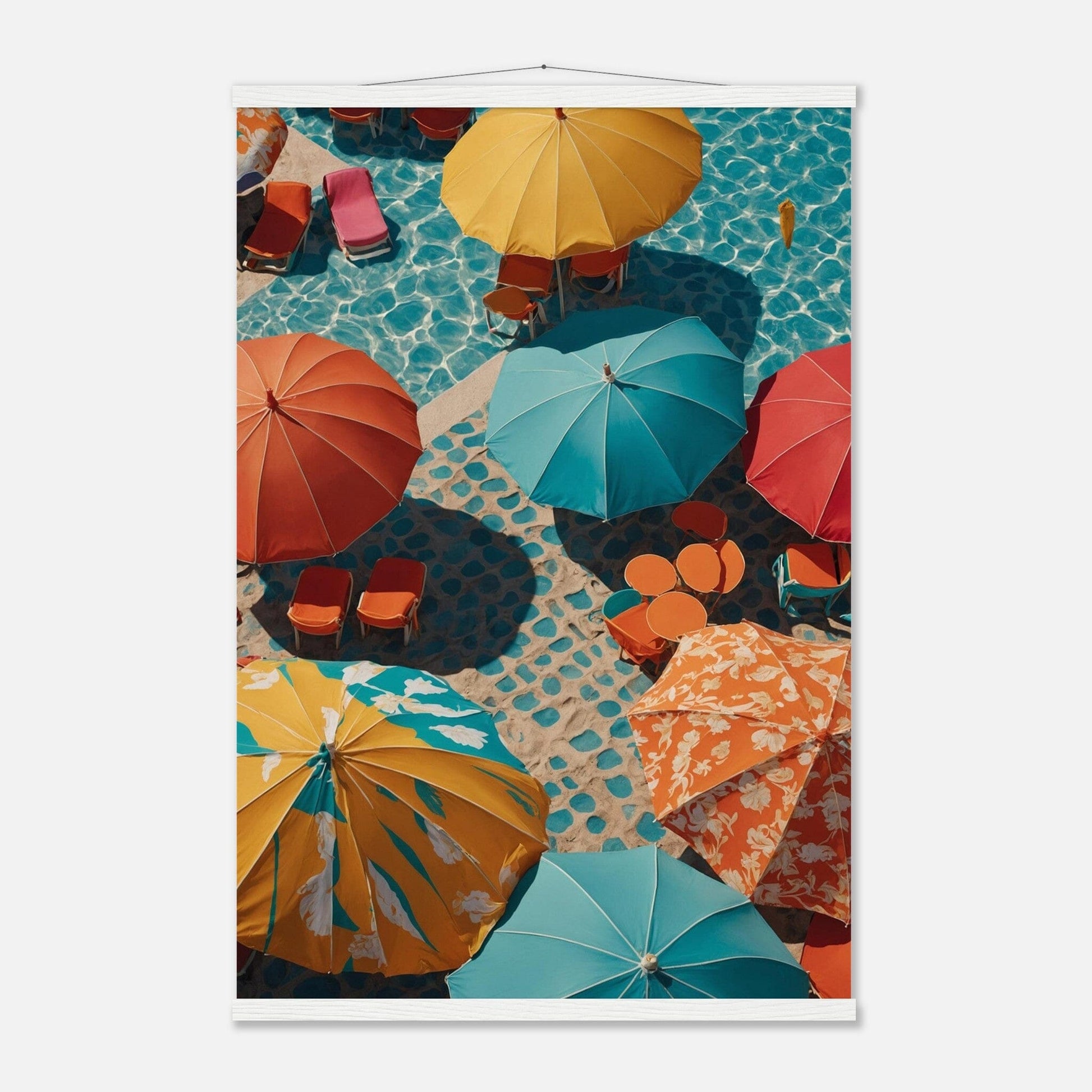 Premium Matte Paper Poster with Hanger - Minimalistische Kunstpräsentation mit Holzhänger Print Material Modern Masterpieces 60x90 cm / 24x36″ White wall hanger 