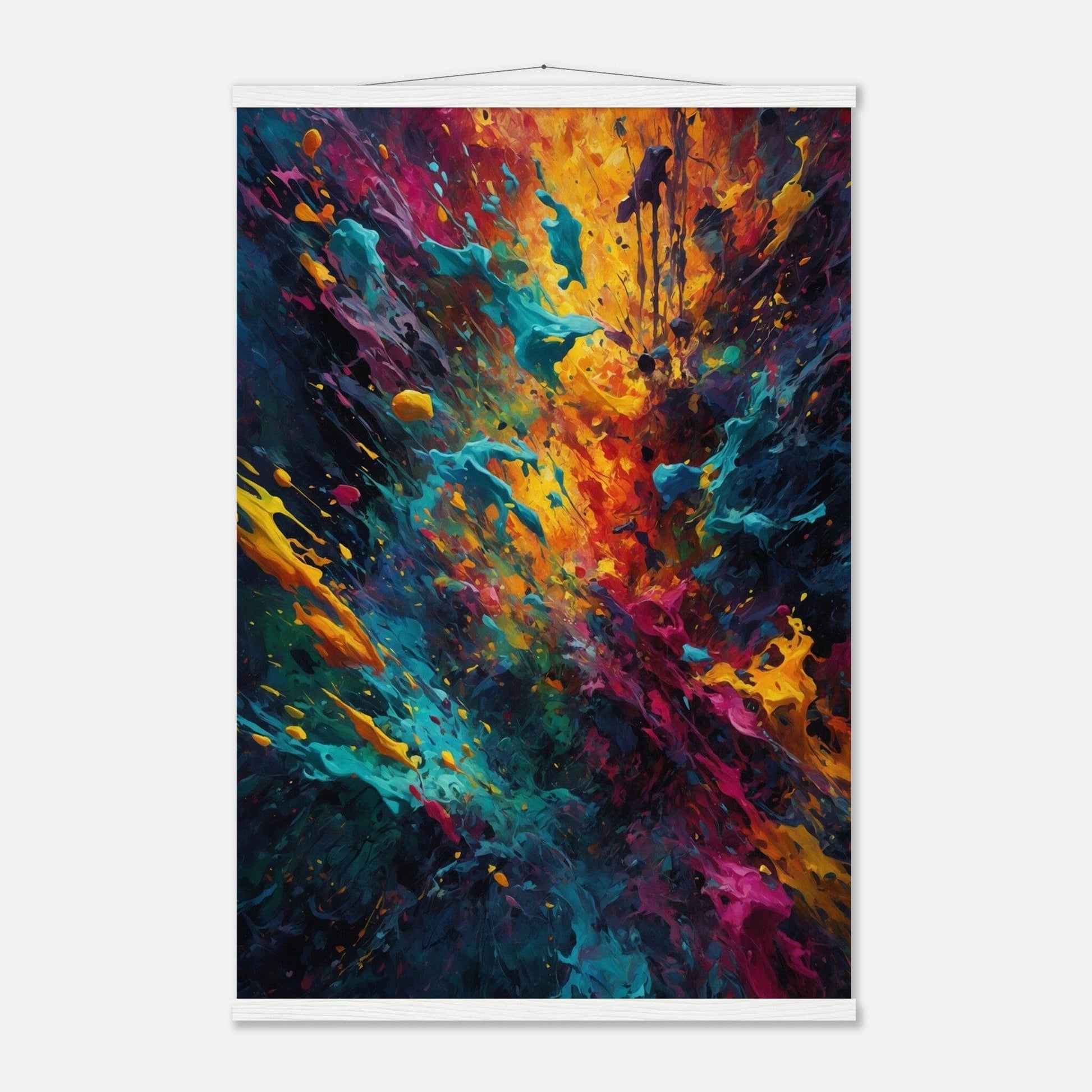 Premium Matte Paper Poster with Hanger - Minimalistische Kunstpräsentation mit Holzhänger Print Material Modern Masterpieces 60x90 cm / 24x36″ White wall hanger 