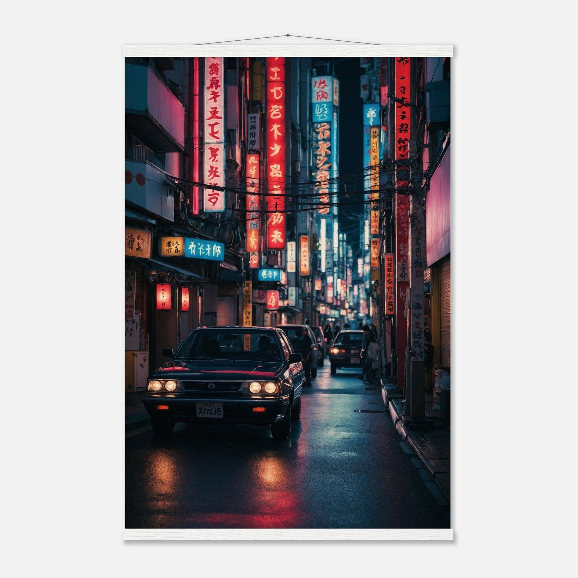 Premium Matte Paper Poster with Hanger - Minimalistische Kunstpräsentation mit Holzhänger Print Material Modern Masterpieces 60x90 cm / 24x36″ White wall hanger 