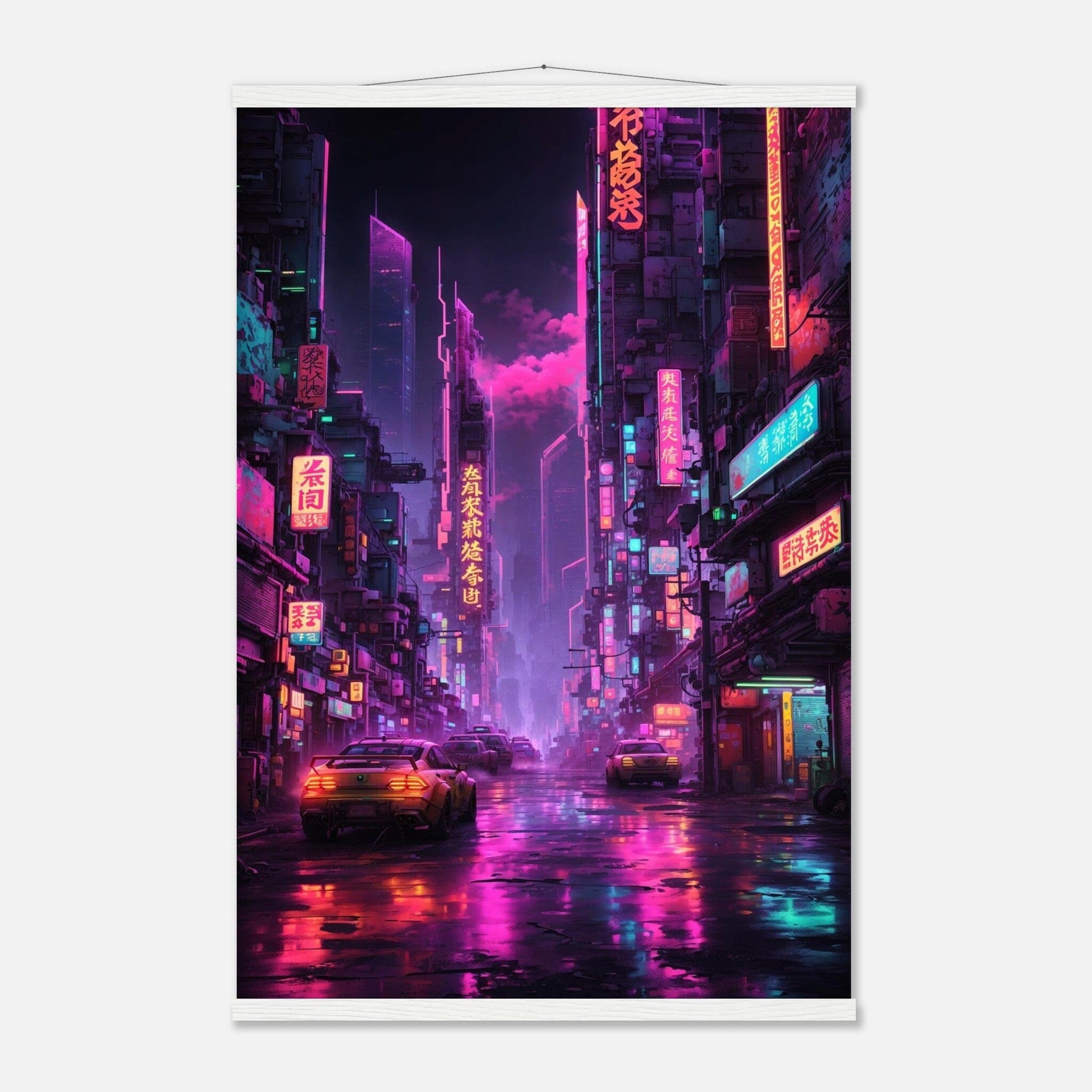 Premium Matte Paper Poster with Hanger - Minimalistische Kunstpräsentation mit Holzhänger Print Material Modern Masterpieces 60x90 cm / 24x36″ White wall hanger 