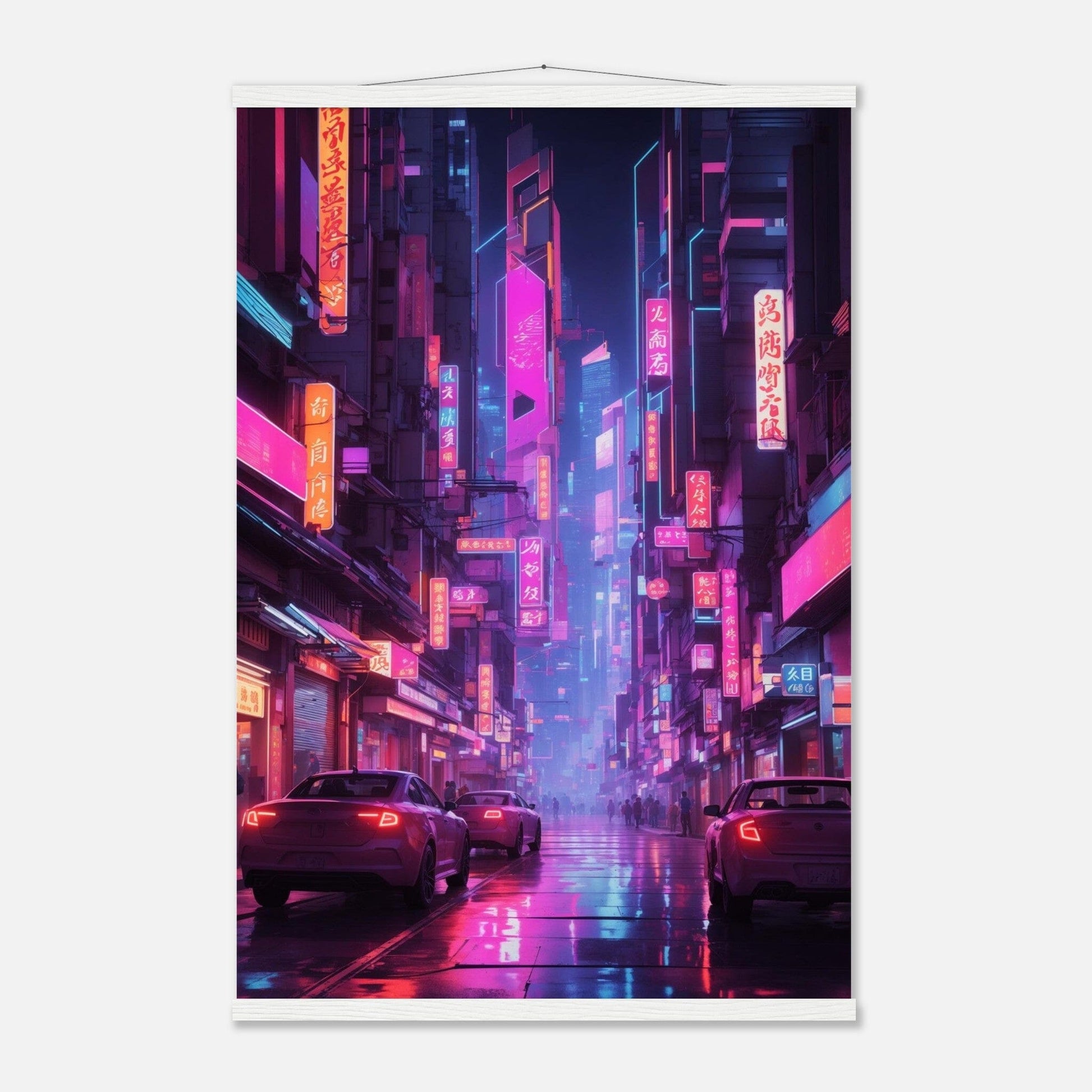 Premium Matte Paper Poster with Hanger - Minimalistische Kunstpräsentation mit Holzhänger Print Material Modern Masterpieces 60x90 cm / 24x36″ White wall hanger 