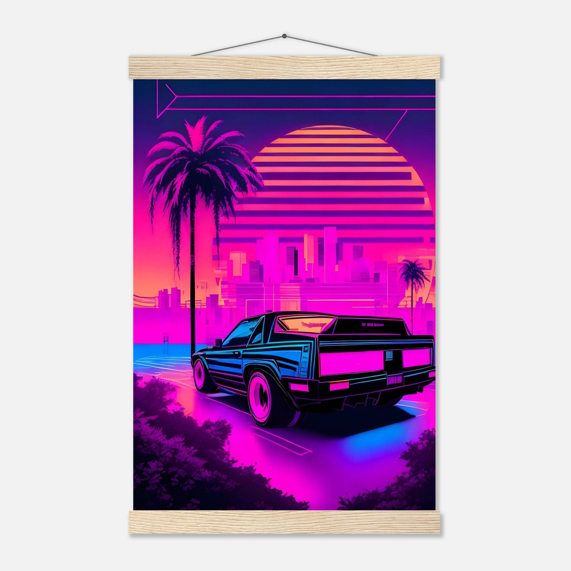 Premium Matte Paper Poster with Hanger - Minimalistische Kunstpräsentation mit Holzhänger Print Material Modern Masterpieces 