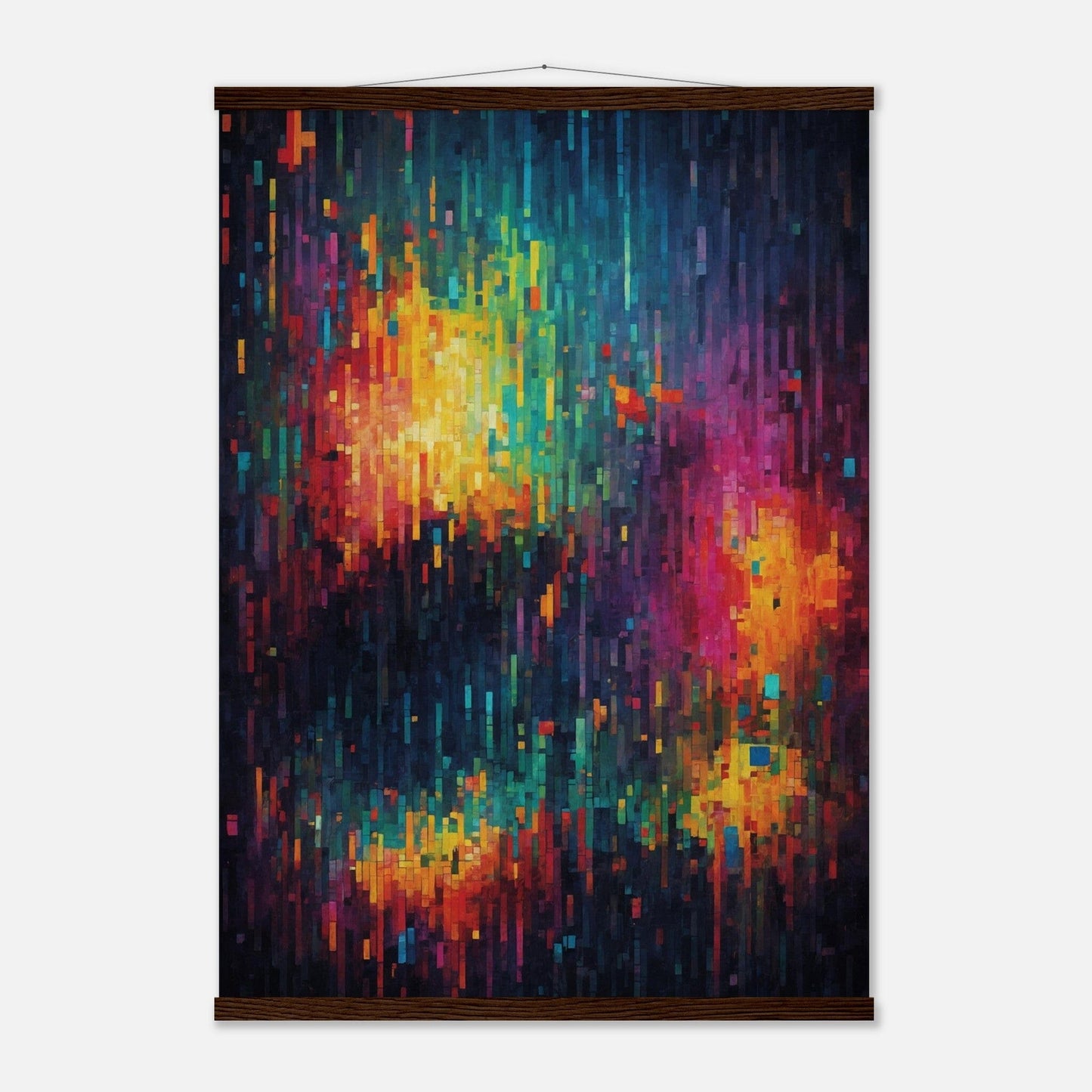 Premium Matte Paper Poster with Hanger - Minimalistische Kunstpräsentation mit Holzhänger Print Material Modern Masterpieces A1 (59.4 x 84.1 cm) Dark wood wall hanger 
