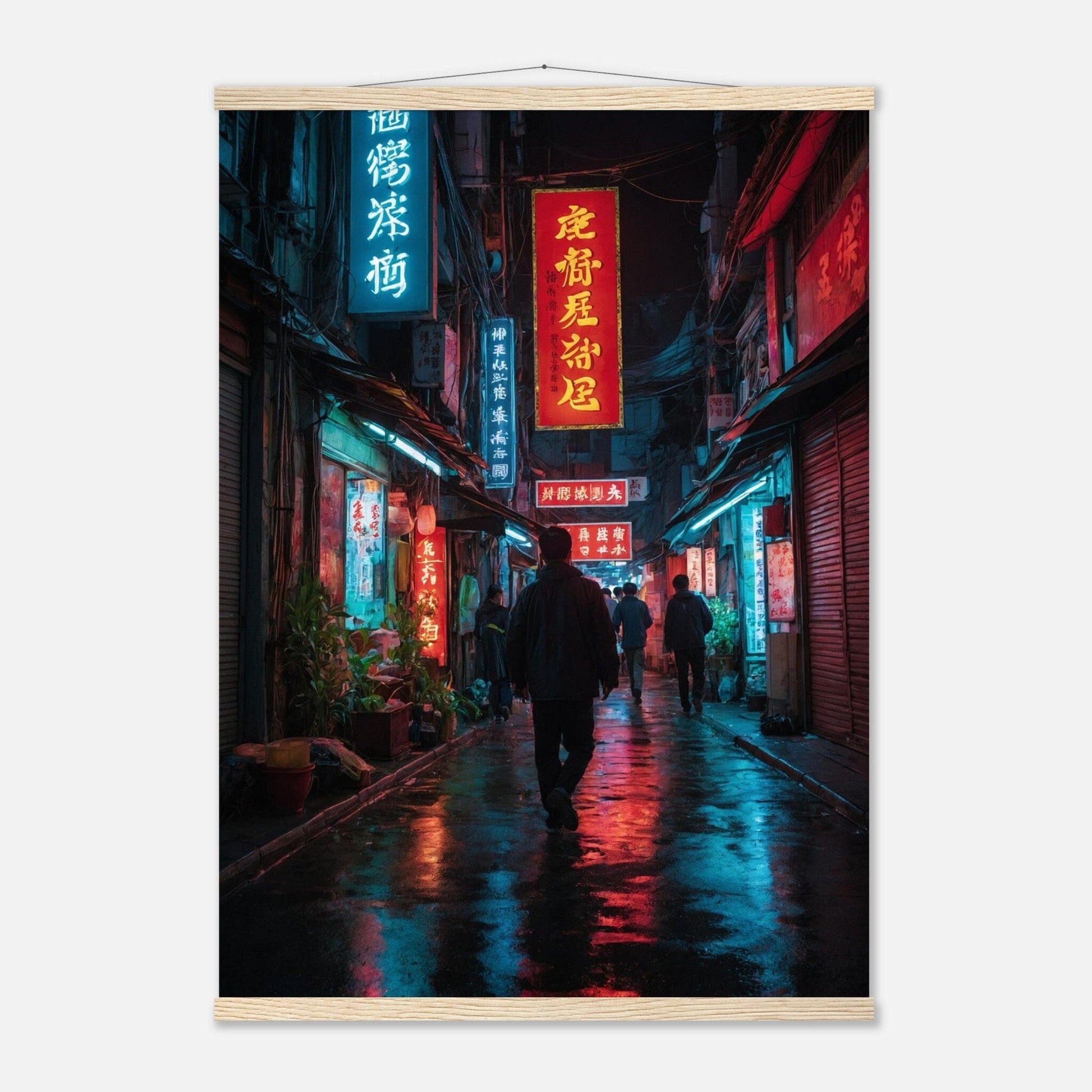 Premium Matte Paper Poster with Hanger - Minimalistische Kunstpräsentation mit Holzhänger Print Material Modern Masterpieces A1 (59.4 x 84.1 cm) Natural wood wall hanger 